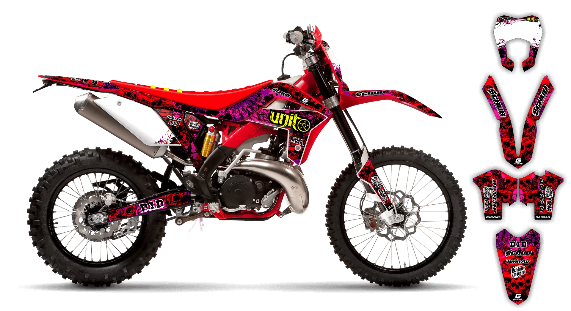 Graphics Kit - Gas Gas - EC EC-F Series - 2014-2017 - Wasabi - R1