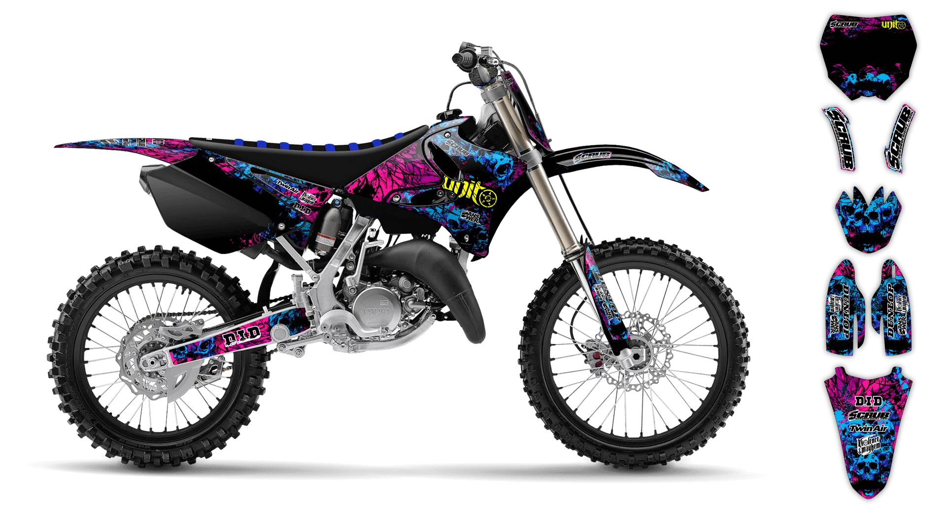 Graphics Kit - Yamaha - YZ 125 - 1991 - Wasabi - R1