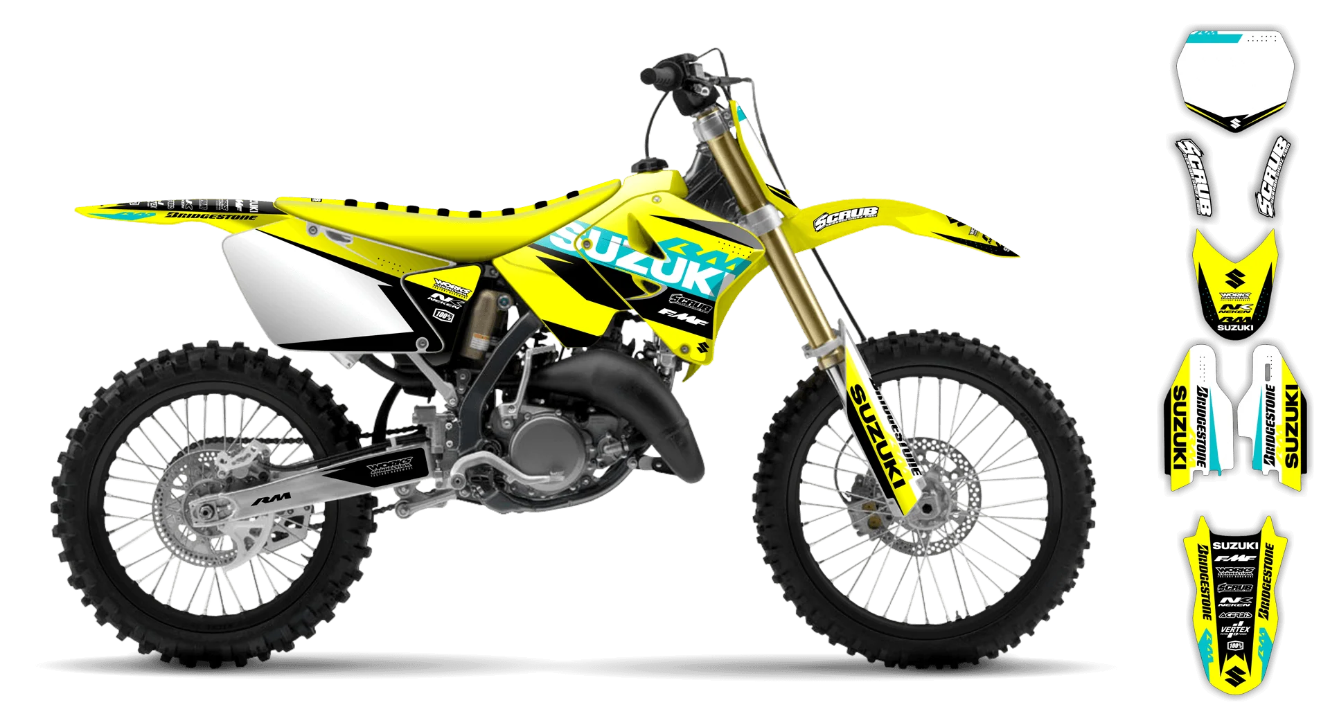 Graphics Kit - Suzuki - RM 125 - 2001-2003 - SE1019 - LE