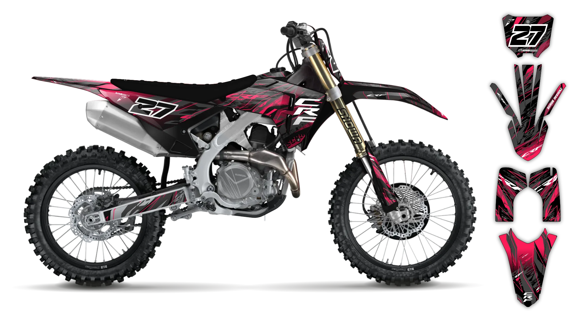 Graphics Kit - Honda - CRF 450R - 2013-2016 - Slasher - R4