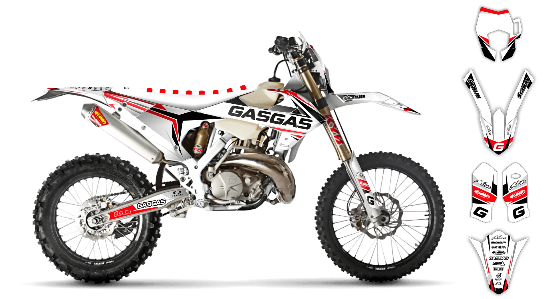 Graphics Kit - Gas Gas - EC EC-F Series - 2018-2020 - Wyvern - R1