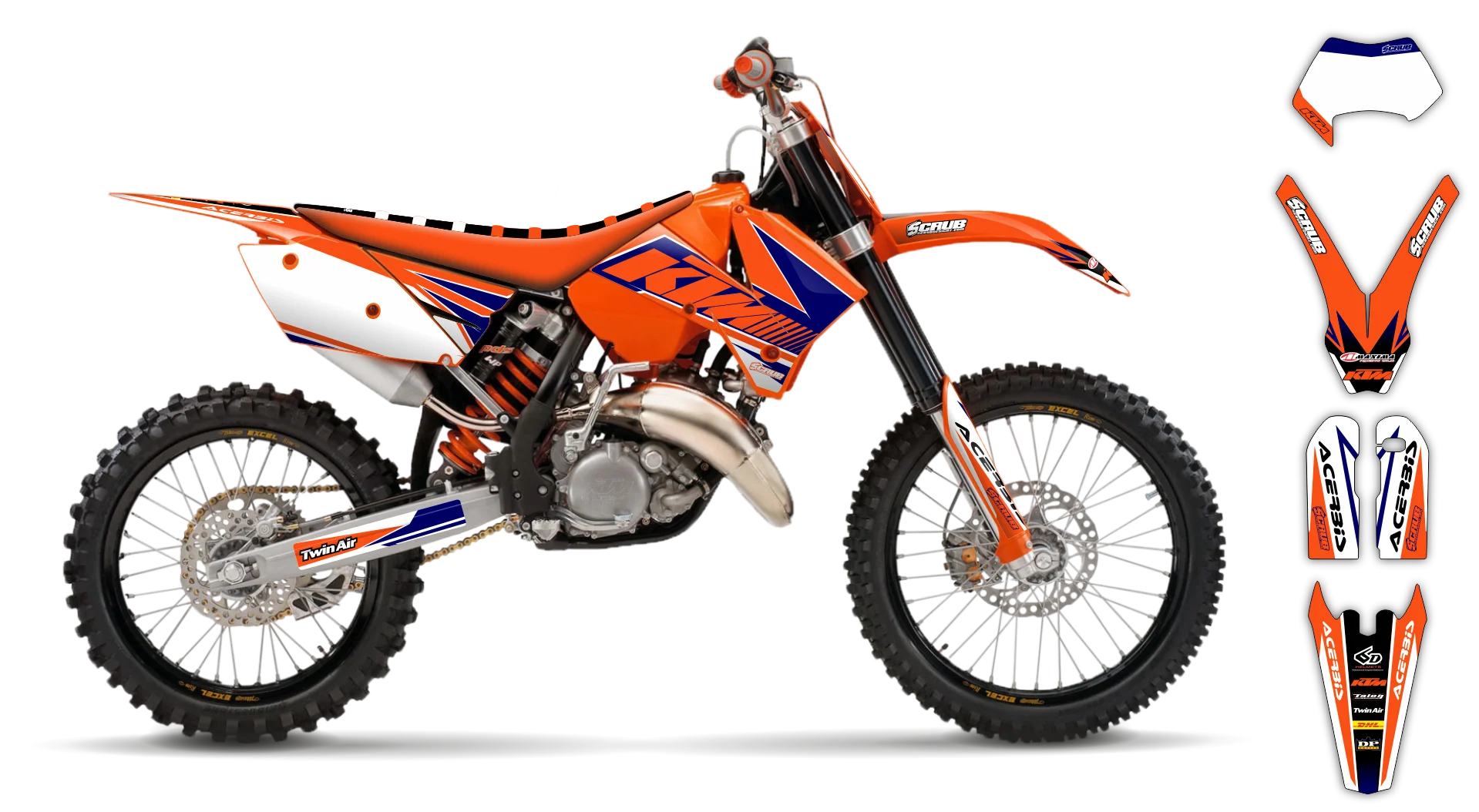 Graphics Kit - KTM - EXC EXC-F / XC-W XCF-W - 2005-2007 - K3 - ST