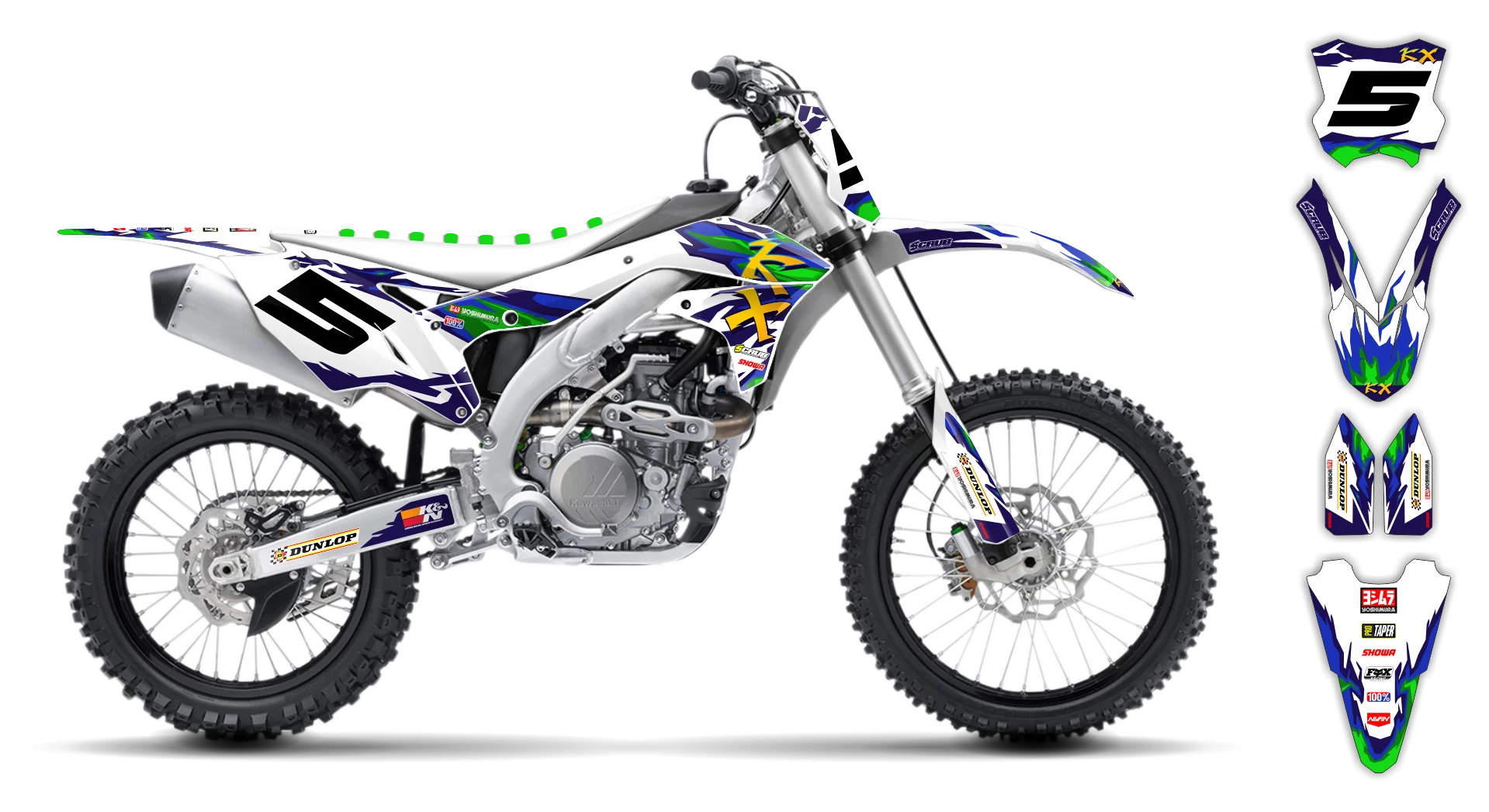 Graphics Kit - Kawasaki - KX 450F - 2016-2018 - Alto-G - R3