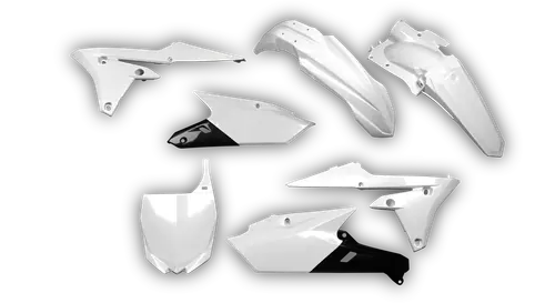 Plastics Kit - Yamaha - YZ450F - 2014-2017 - Full Kit - White Trim Kit