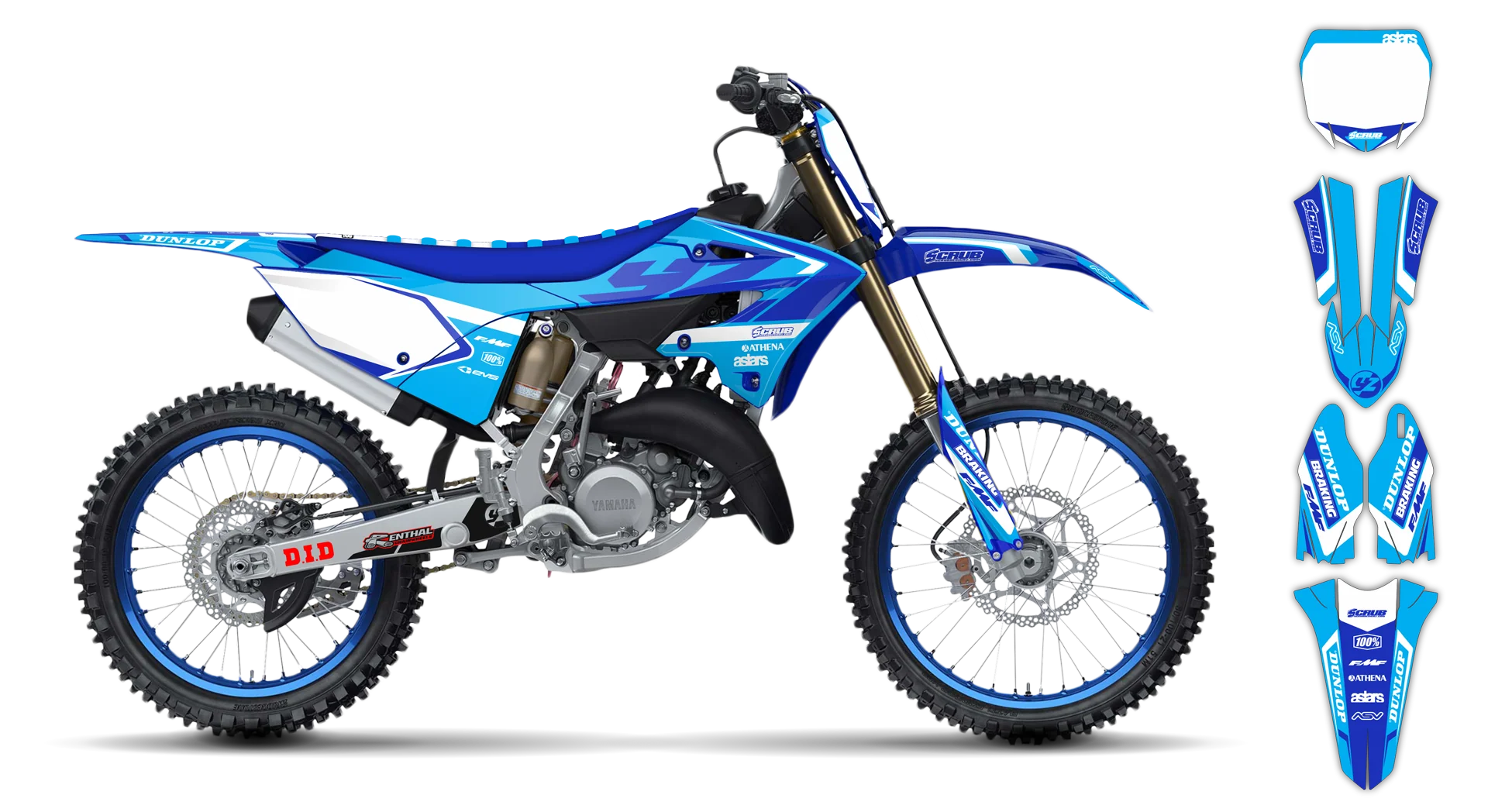 Graphics Kit - Yamaha - YZ 125-250 Restyle 2 - 2008-2014 - Eclipse - LE