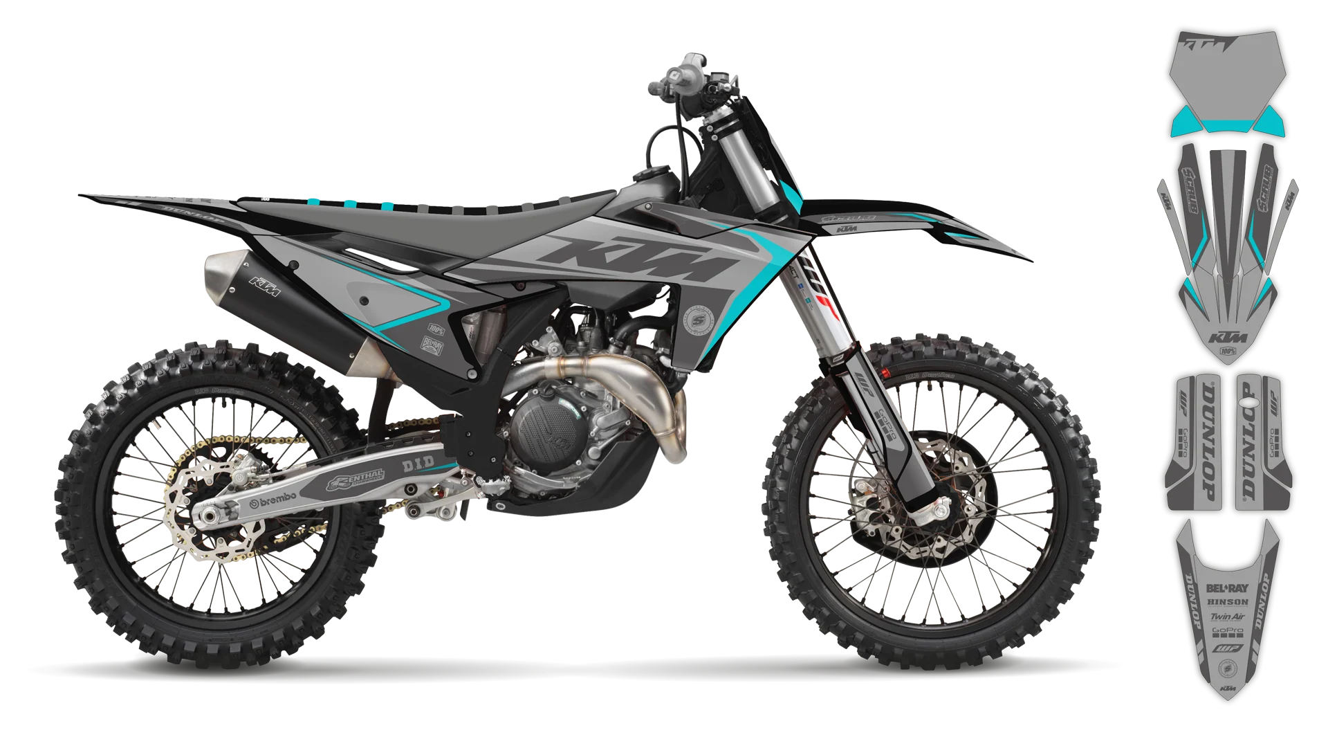 Graphics Kit - KTM - EXC EXC-F / XC-W XCF-W - 2017-2019 - K17 - R3
