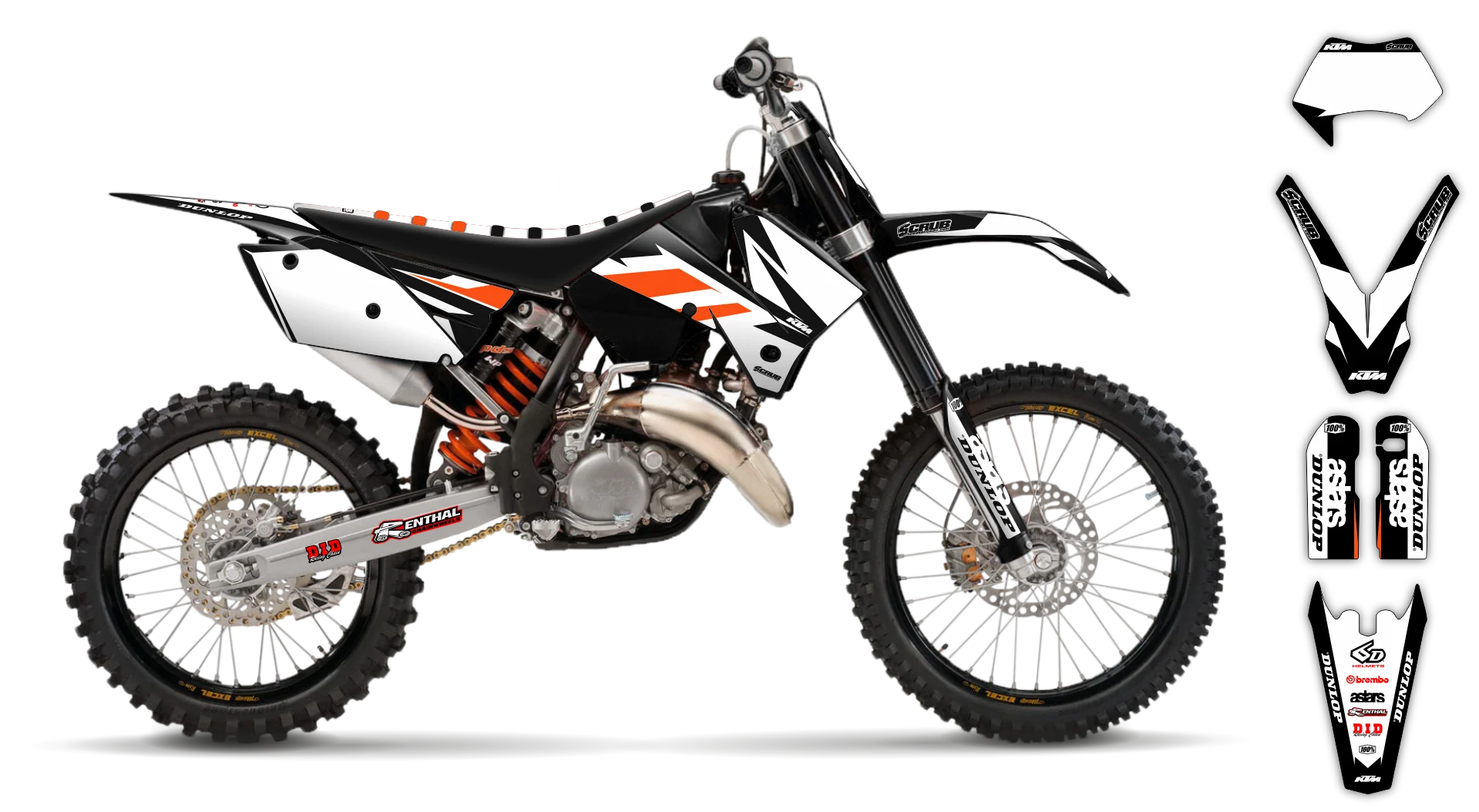 Graphics Kit - KTM - EXC EXC-F / XC-W XCF-W - 2005-2007 - K8 - R1