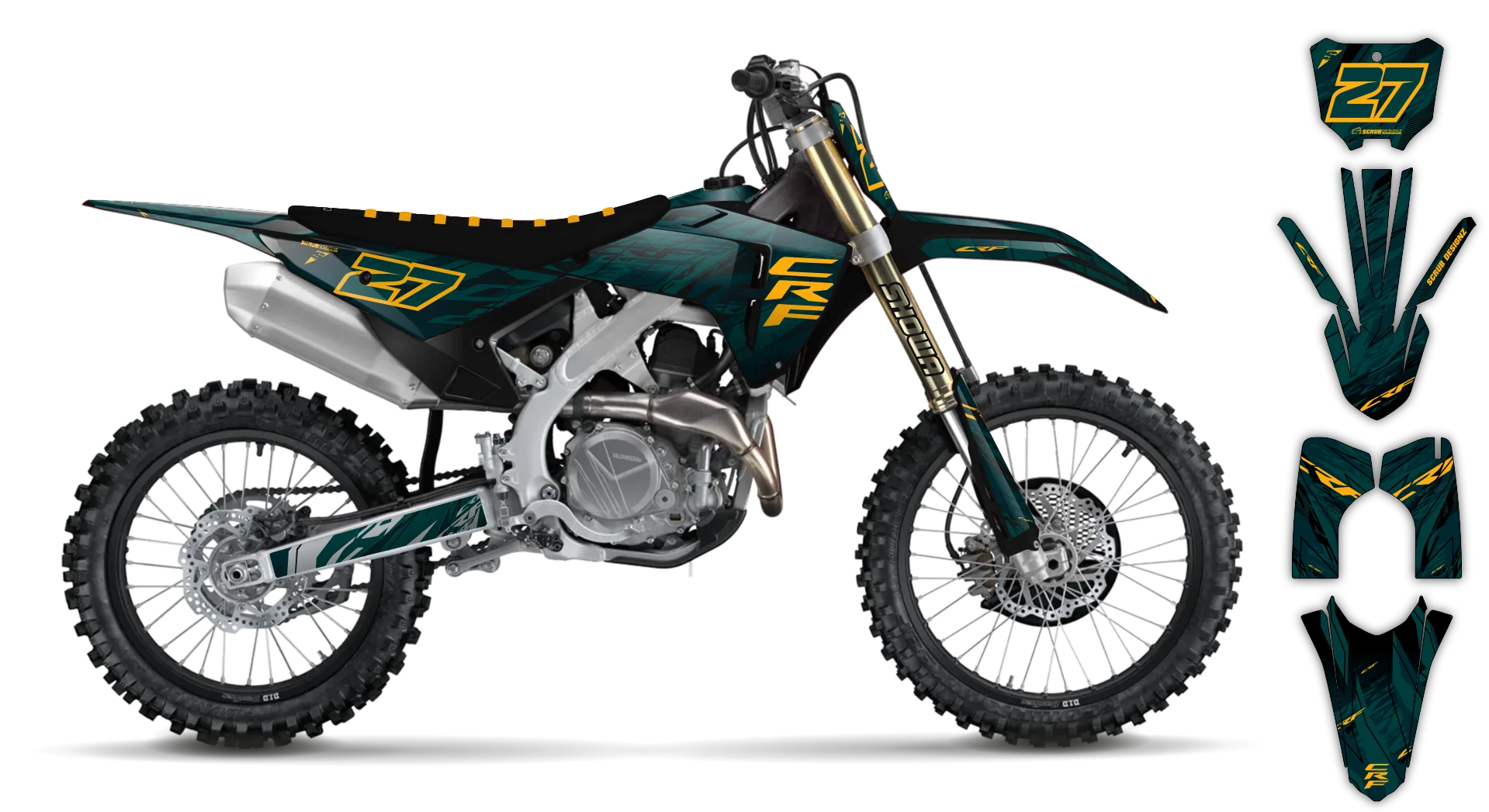 Graphics Kit - Honda - CRF 450R - 2013-2016 - Slasher - R1