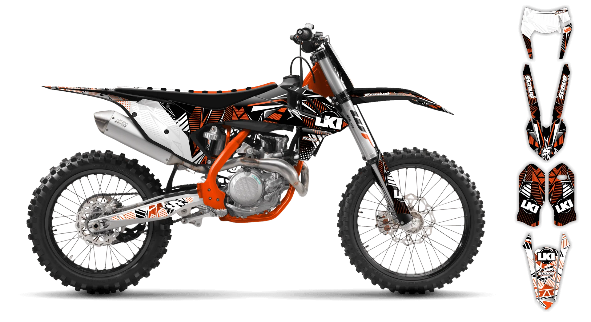 Graphics Kit - KTM - EXC EXC-F / XC-W XCF-W - 2017-2019 - Block Pass - ST