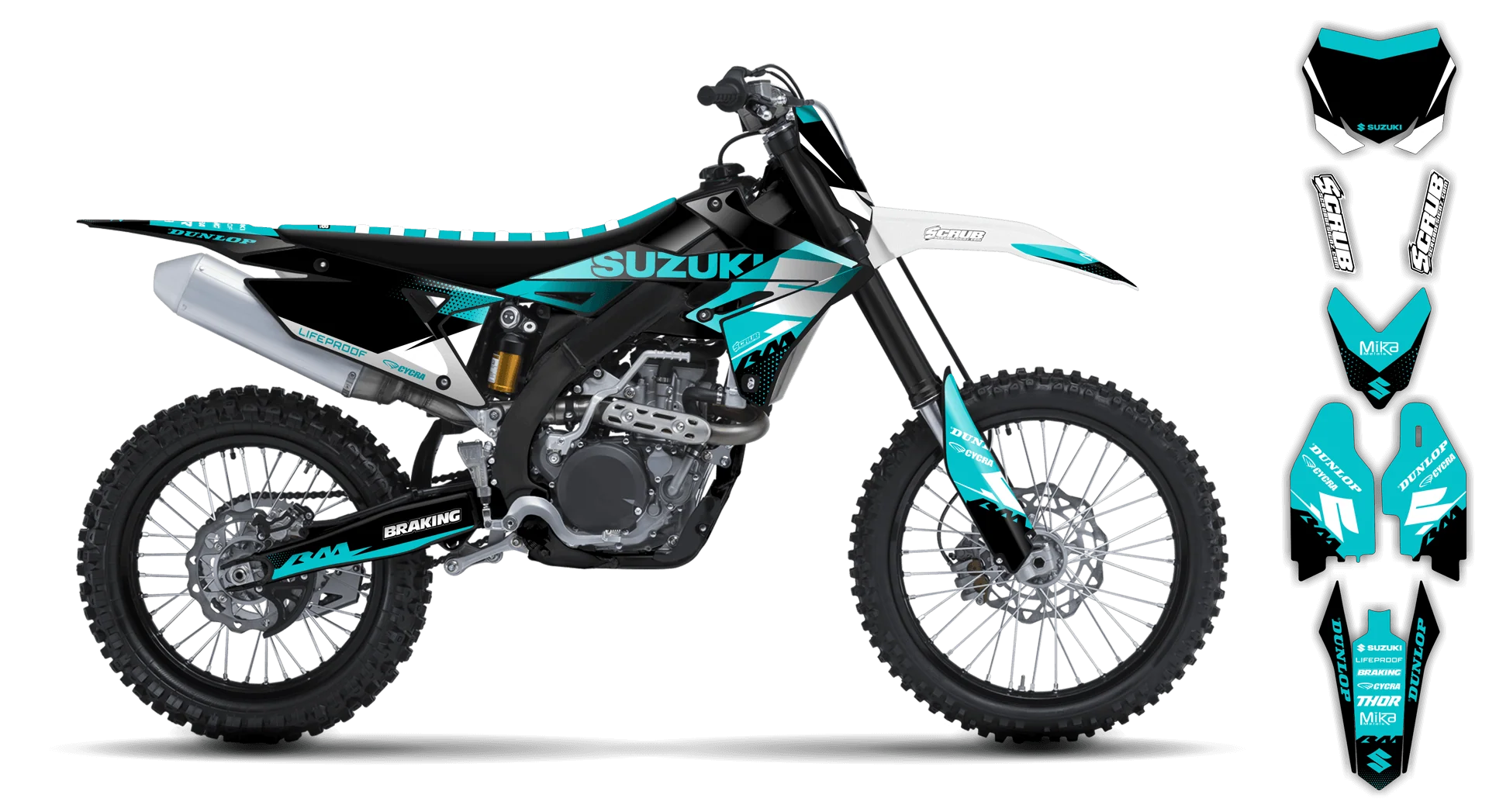 Graphics Kit - Suzuki - RMZ 250 - 2019-2025 - Comet - R4