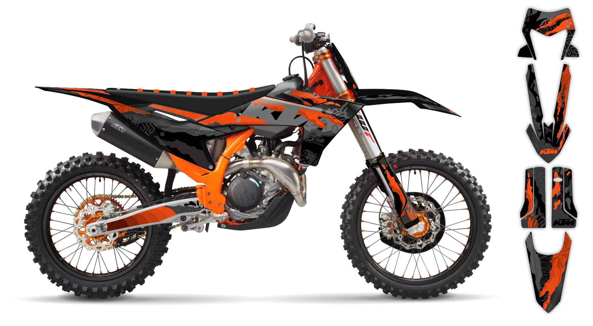 Graphics Kit - KTM - EXC EXC-F / XC-W XCF-W - 2024-2025 - Kaleido - R2