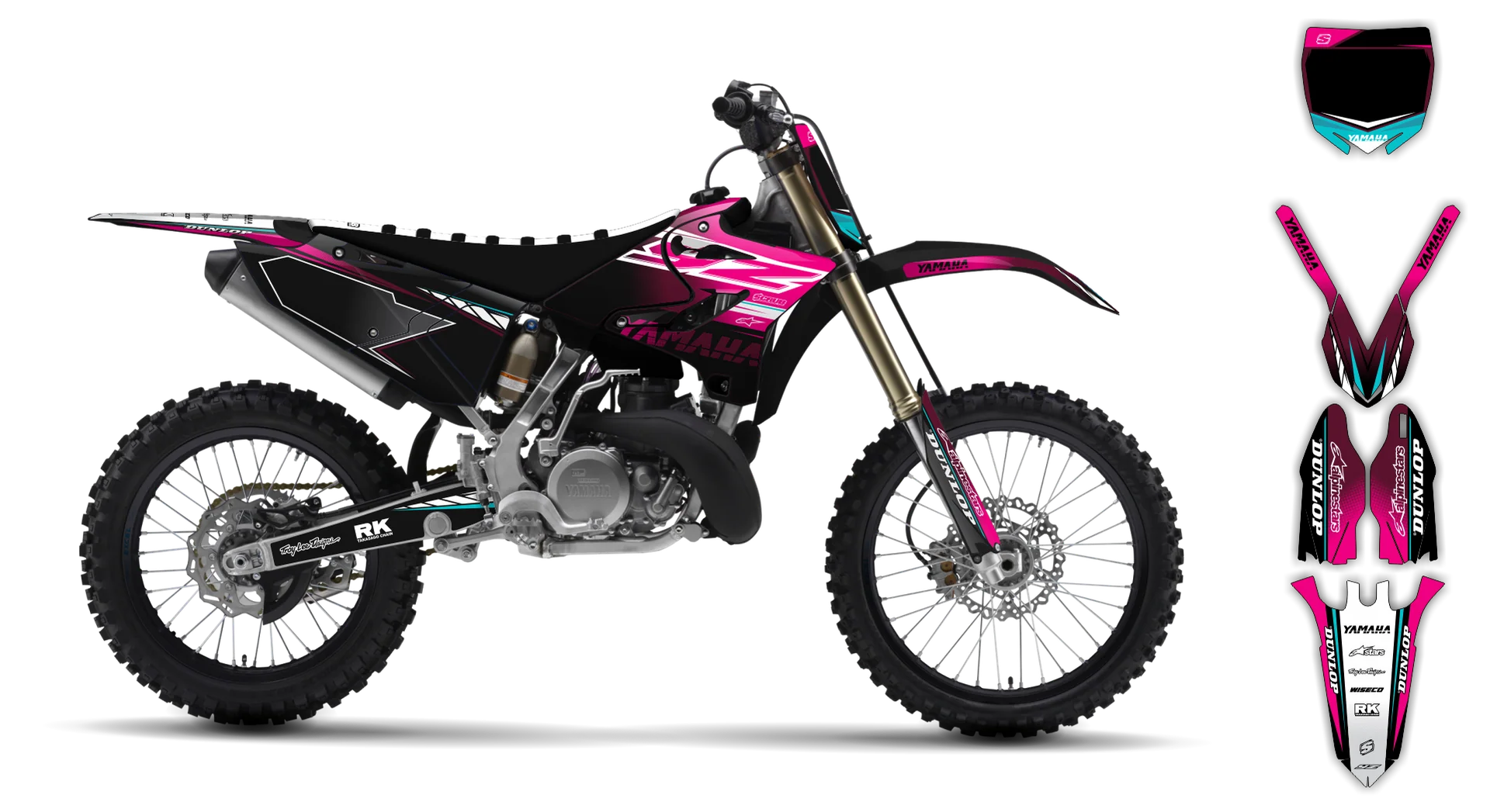 Graphics Kit - Yamaha - YZ 125 - 2015-2020 - Boognish - R2