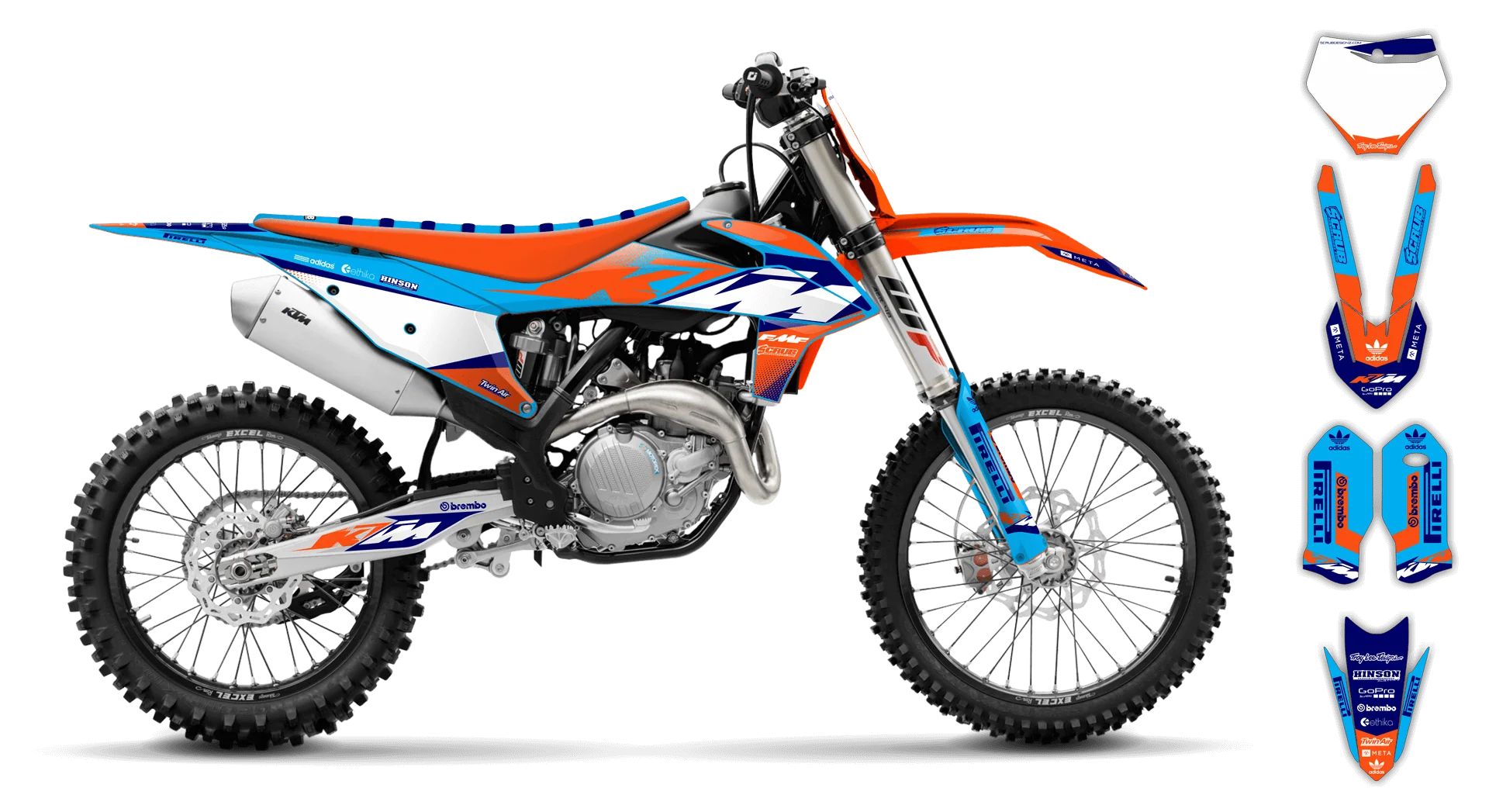 Graphics Kit - KTM - SX SX-F / XC XC-F - 2019-2022 - K15 - R3
