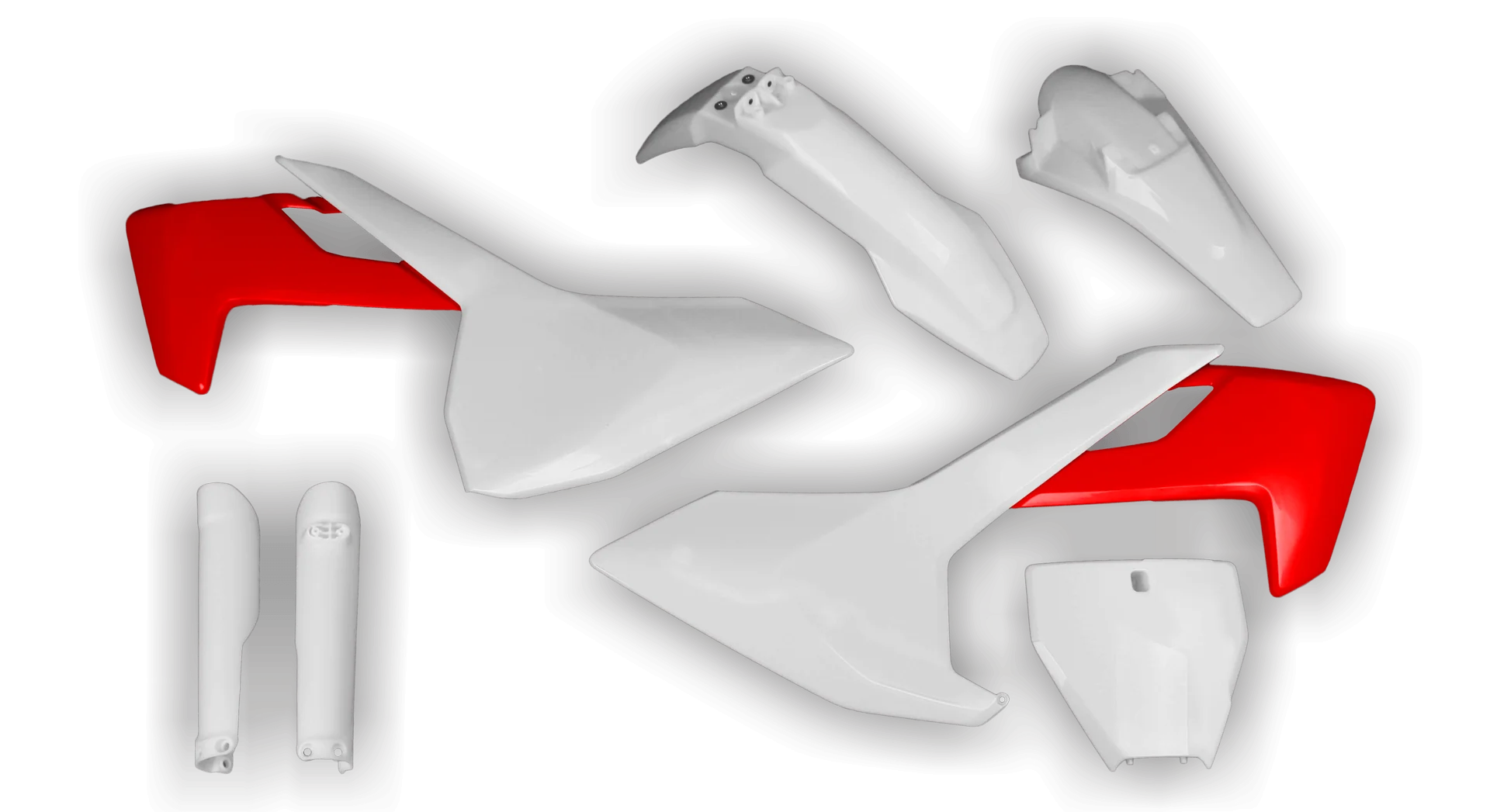 Plastics Kit - Husqvarna 14-> TX Series - TX 300 2017-2019 - Full Kit - White Red