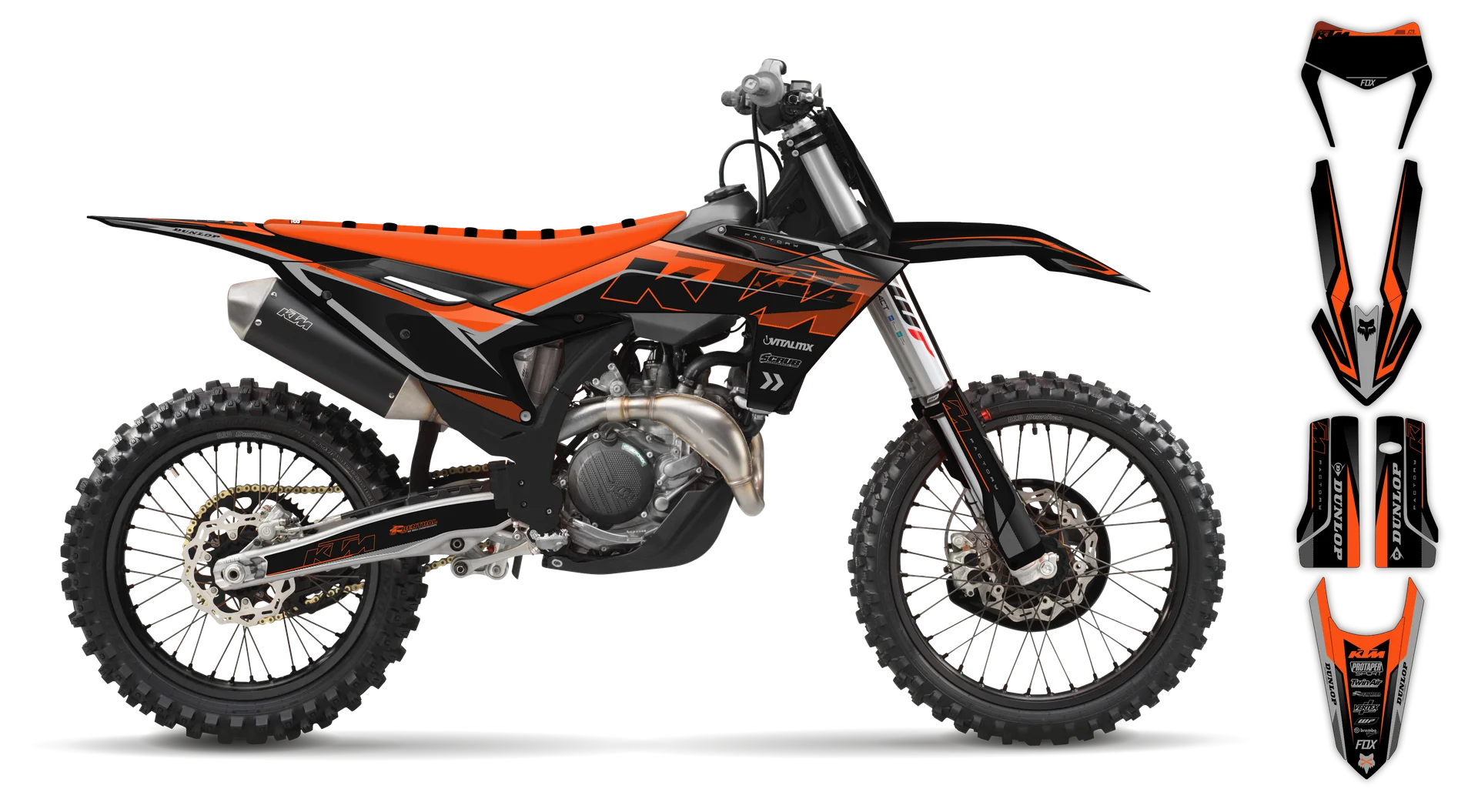 Graphics Kit - KTM - EXC EXC-F / XC-W XCF-W - 2024-2025 - K5 - R4
