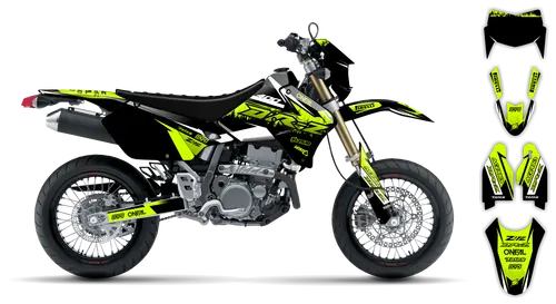 Graphics Kit - Suzuki - DRZ 400 SM - 1999-2024 - Fluo SE1033 - ST