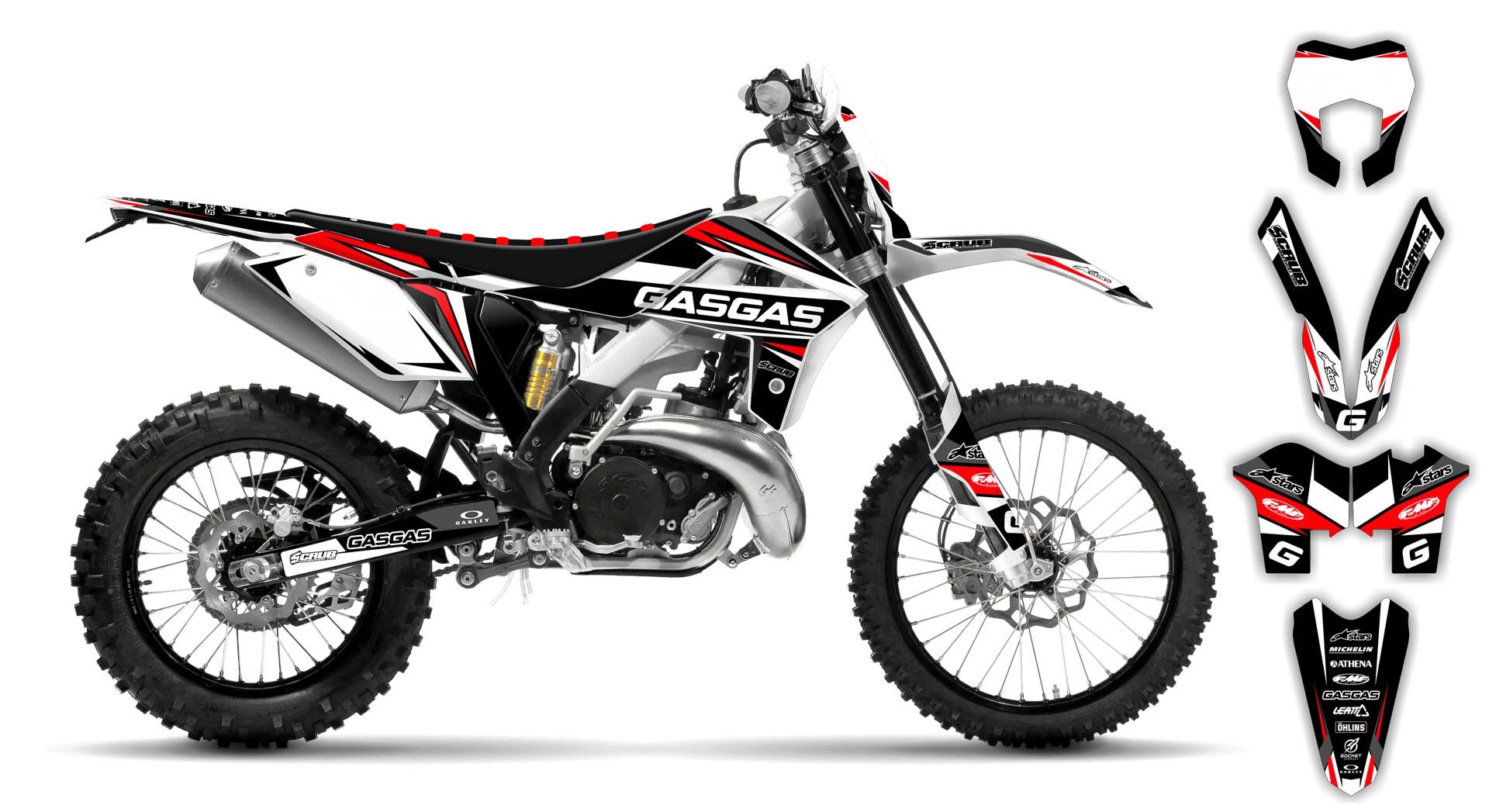 Graphics Kit - Gas Gas - EC EC-F Series - 2014-2017 - Wyvern - R2