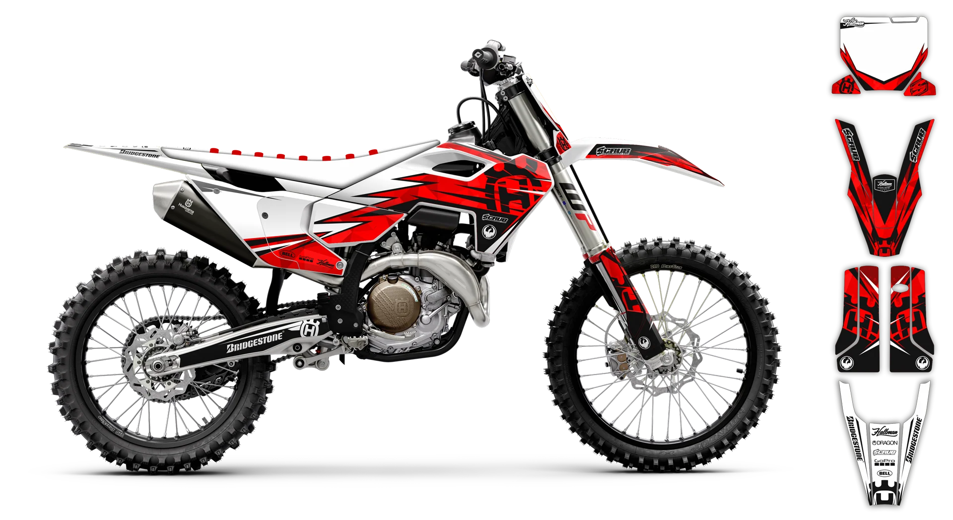 Graphics Kit - Husqvarna 14-> TC-FC-FX Series - 2023-2024 - H-SE1101 - R3