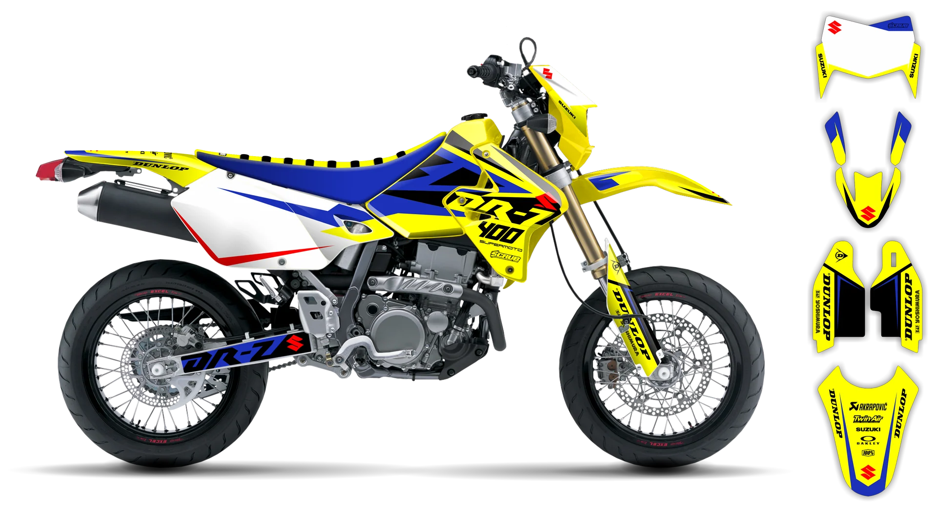 Graphics Kit - Suzuki - DRZ 400 SM - 1999-2024 - SE1076 - R2