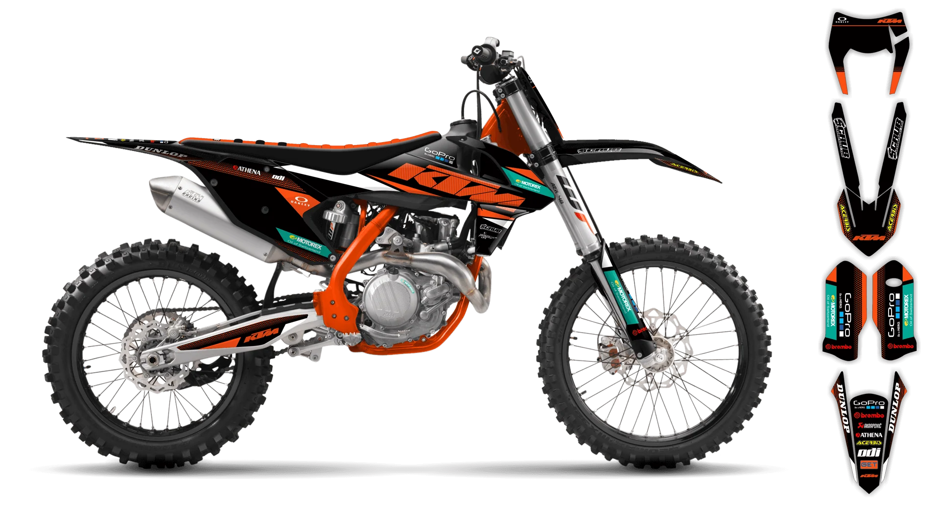 Graphics Kit - KTM - EXC EXC-F / XC-W XCF-W - 2017-2019 - K11 - R1