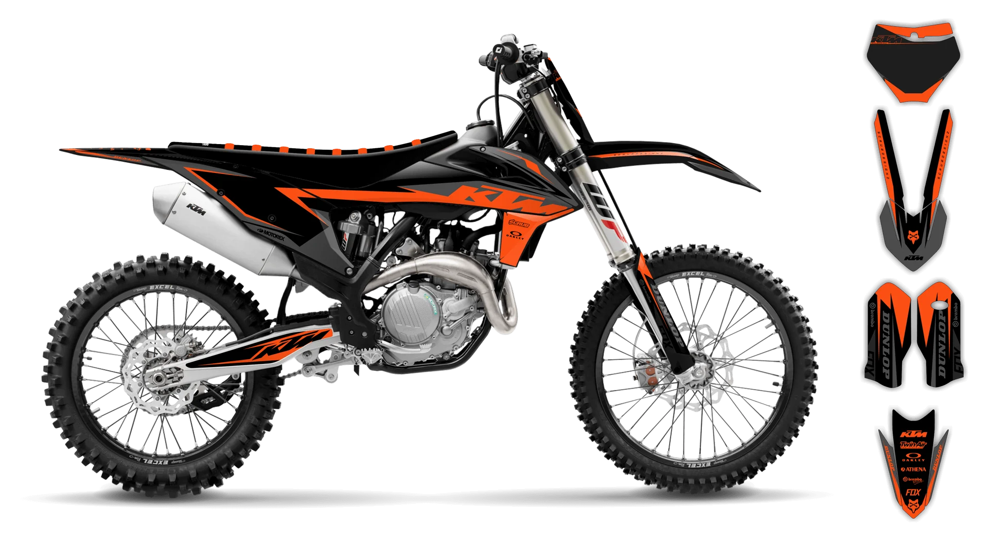 Graphics Kit - KTM - SX SX-F / XC XC-F - 2019-2022 - Fluo K-SE1083 - R2