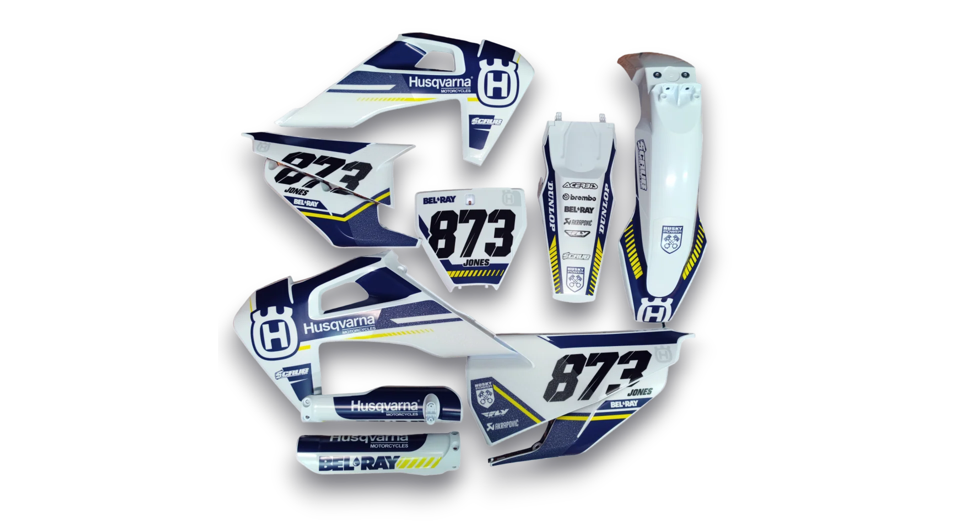 GFP - Husqvarna 14-> TC-FC-FX Series - 2019-2022 - White-H5-LE