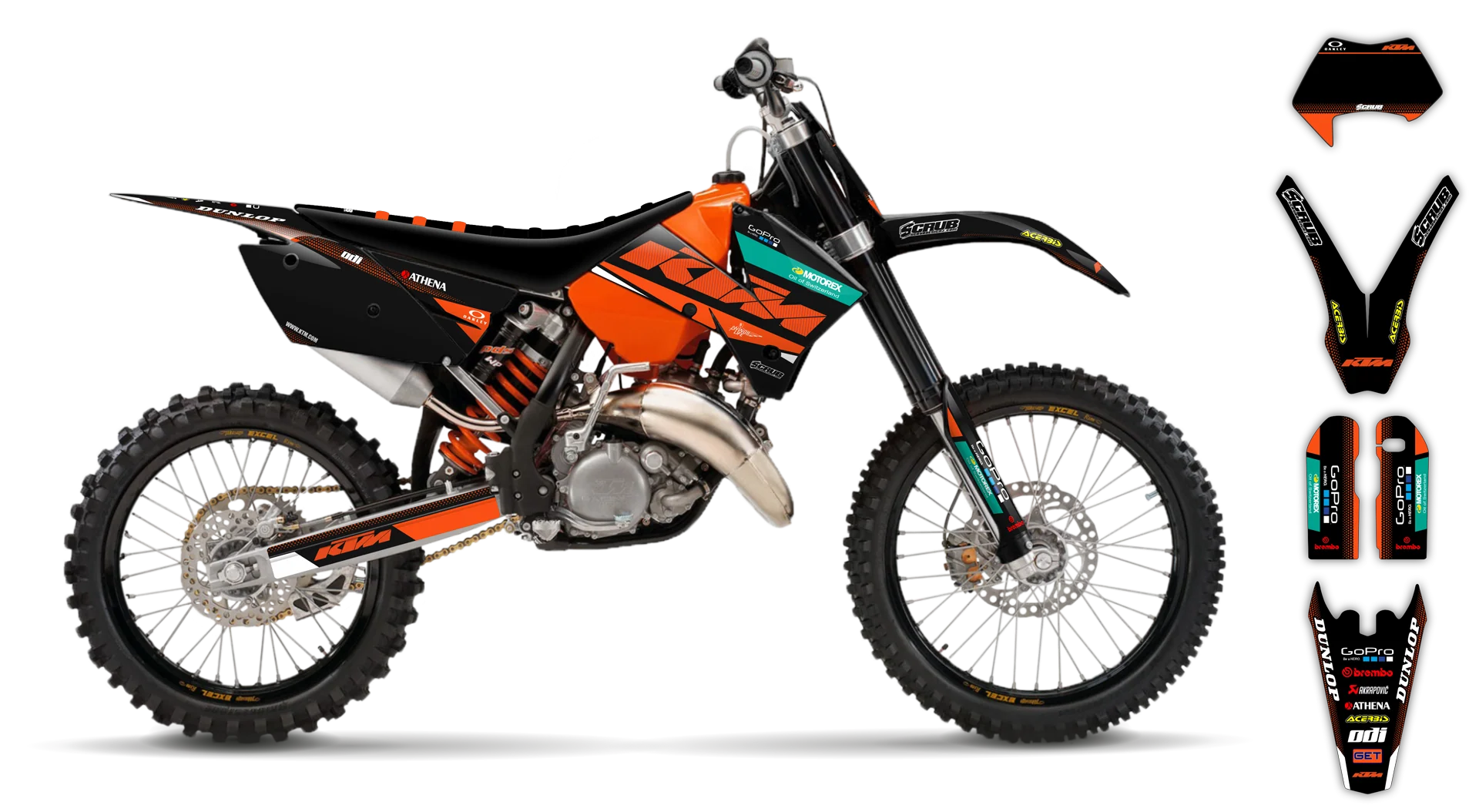 Graphics Kit - KTM - EXC EXC-F / XC-W XCF-W - 2005-2007 - K11 - R1