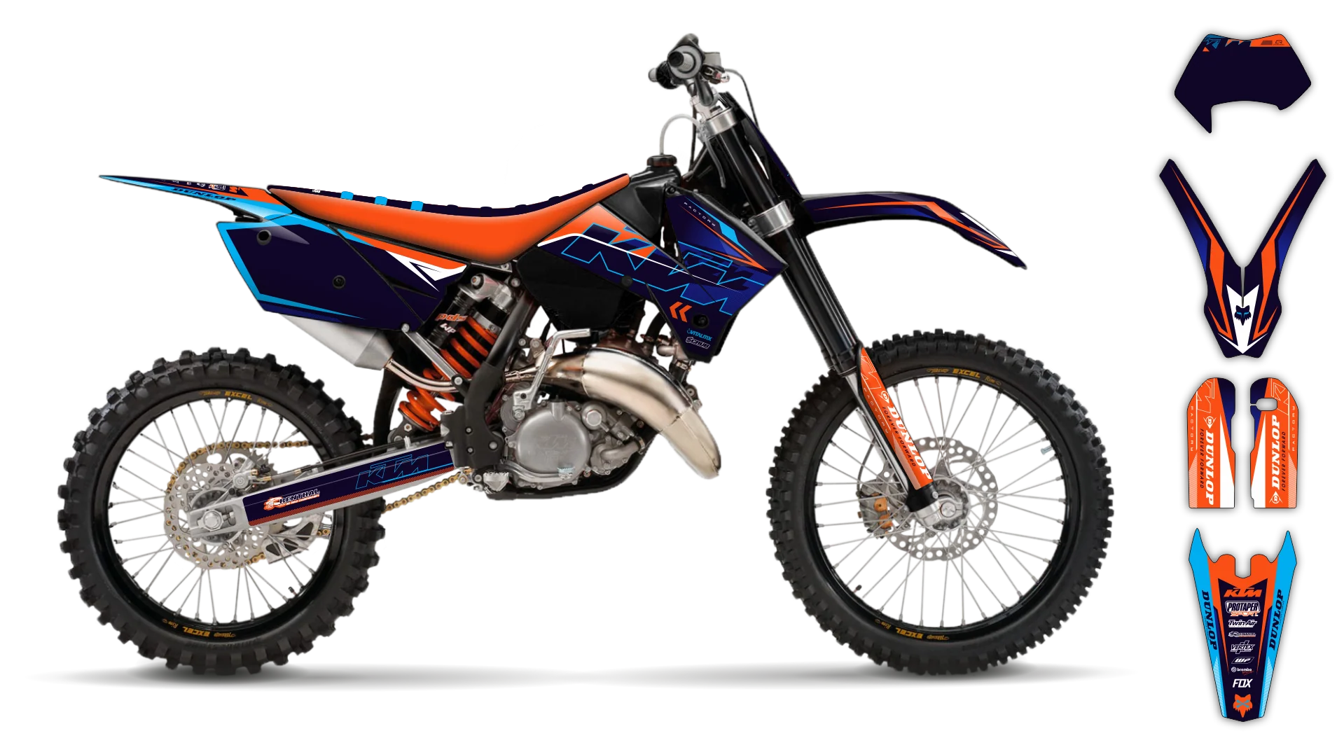 Graphics Kit - KTM - EXC EXC-F / XC-W XCF-W - 2005-2007 - K5 - ST