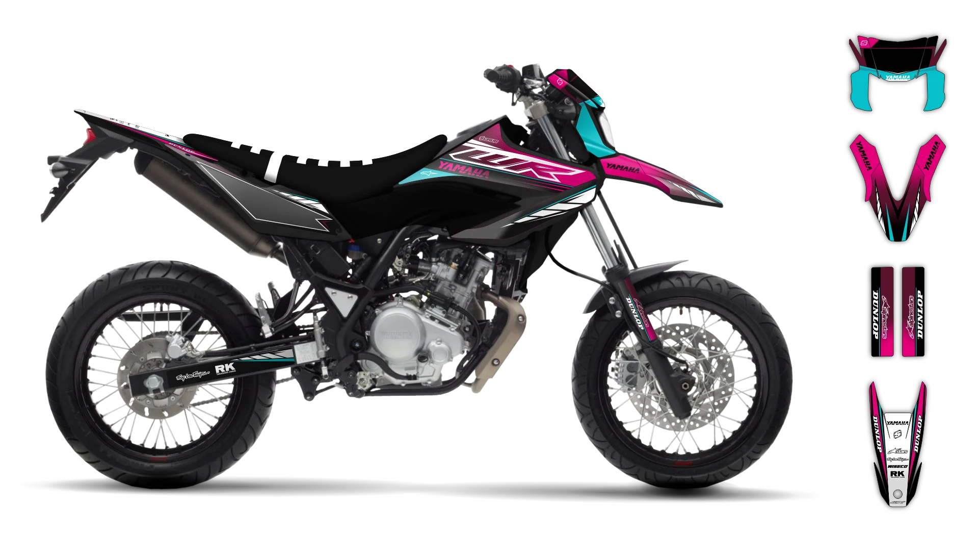 Graphics Kit - Yamaha - WR 125X - 2009-2022 - Boognish - R2