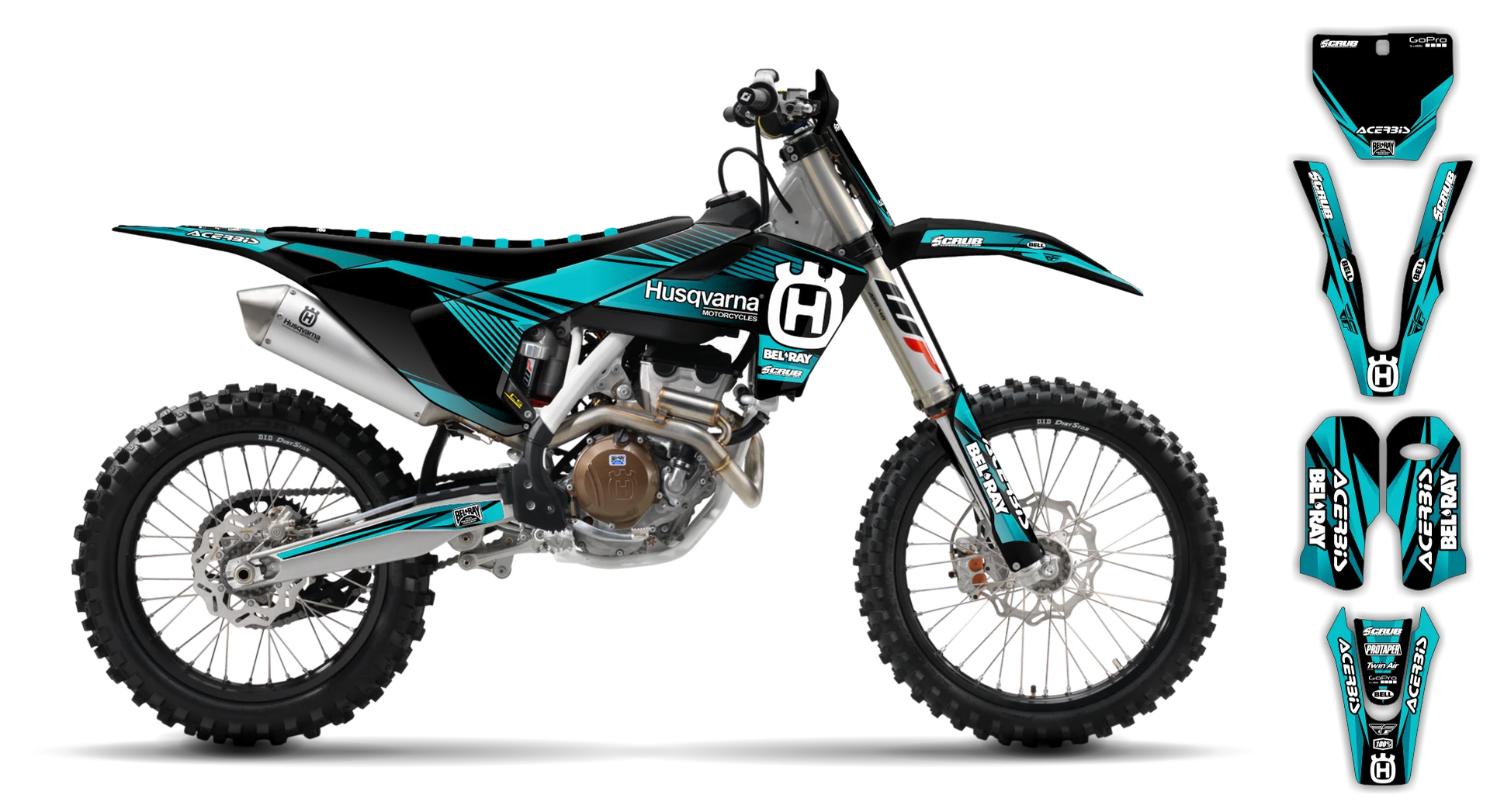 Graphics Kit - Husqvarna 14-> TC-FC-FX Series - 2016-2018 - H-SE1076 - R1