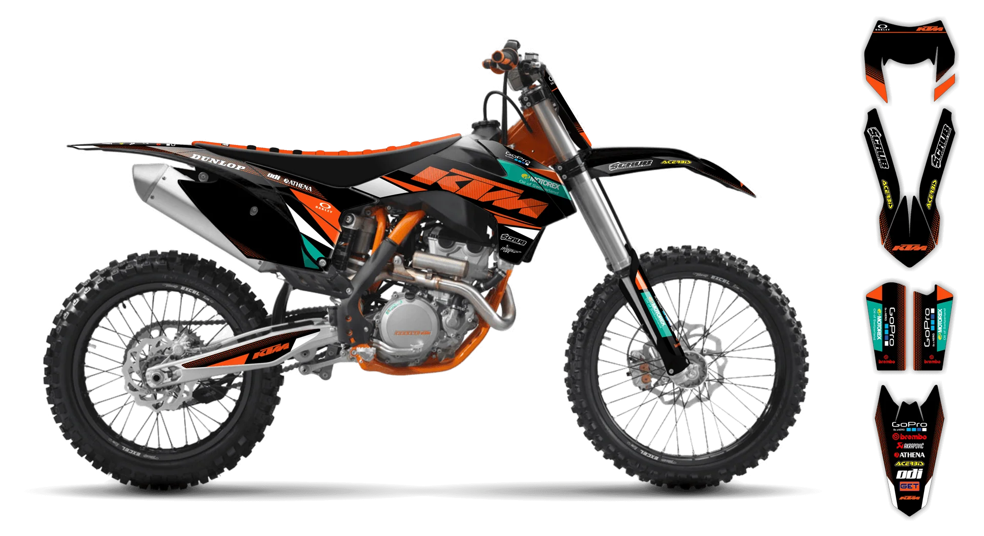 Graphics Kit - KTM - EXC EXC-F / XC-W XCF-W - 2004 - K11 - R1