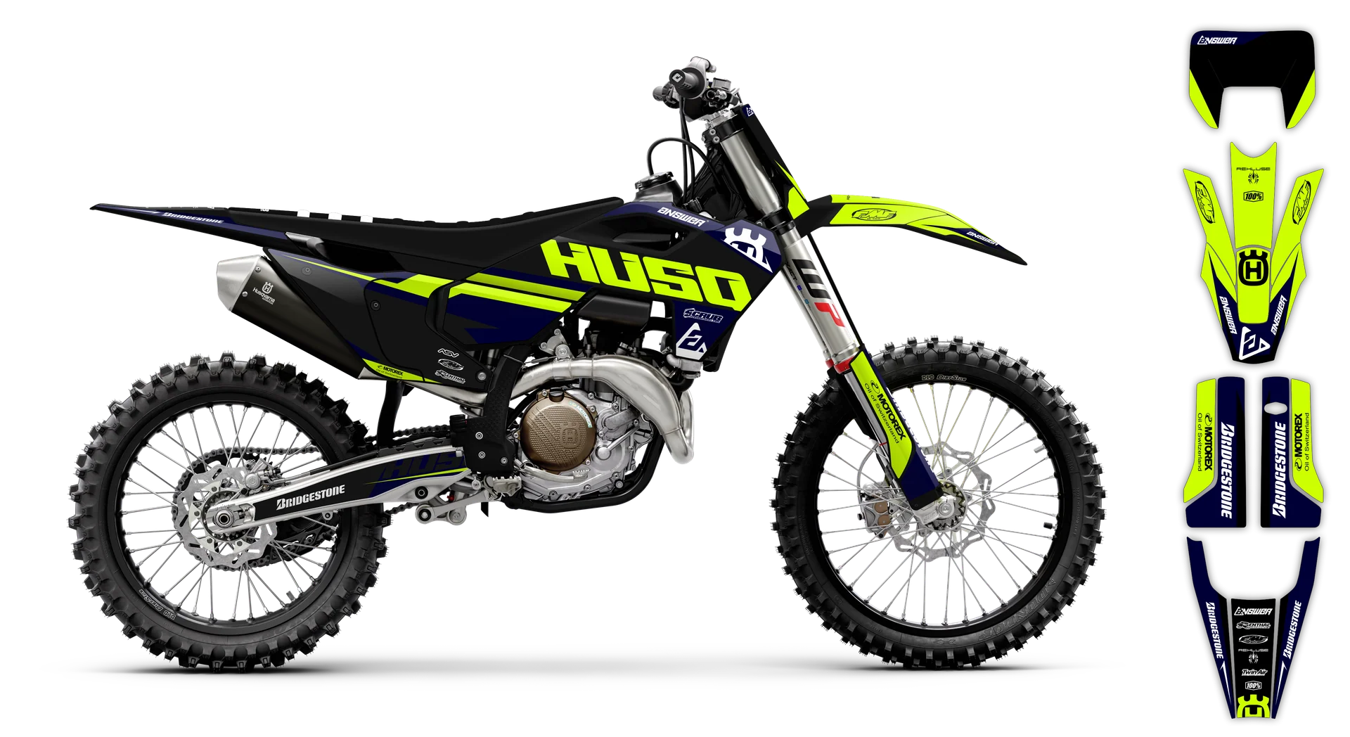 Graphics Kit - Husqvarna 14-> TE-FE Series - 2024 - Fluo H-SE1060 - LE