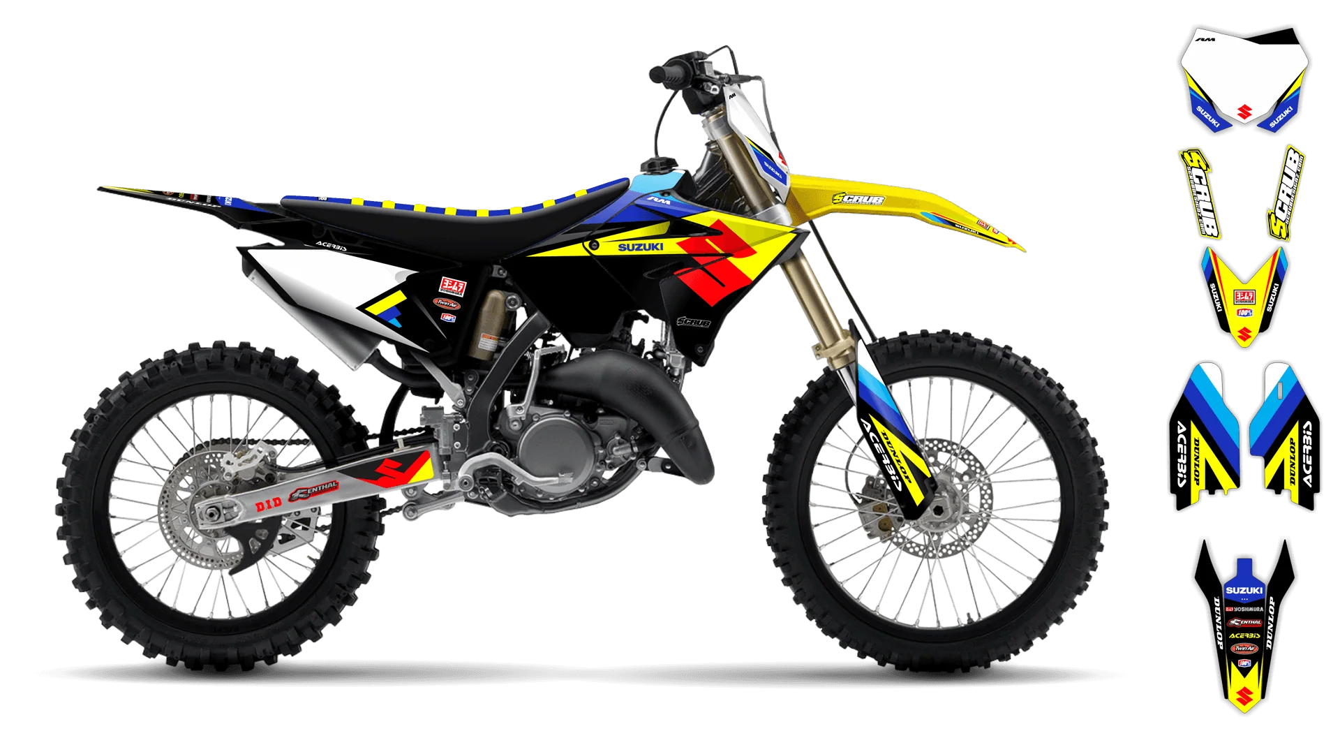 Graphics Kit - Suzuki - RM 125-250 Restyle - 2004-2008 - Misty - LE