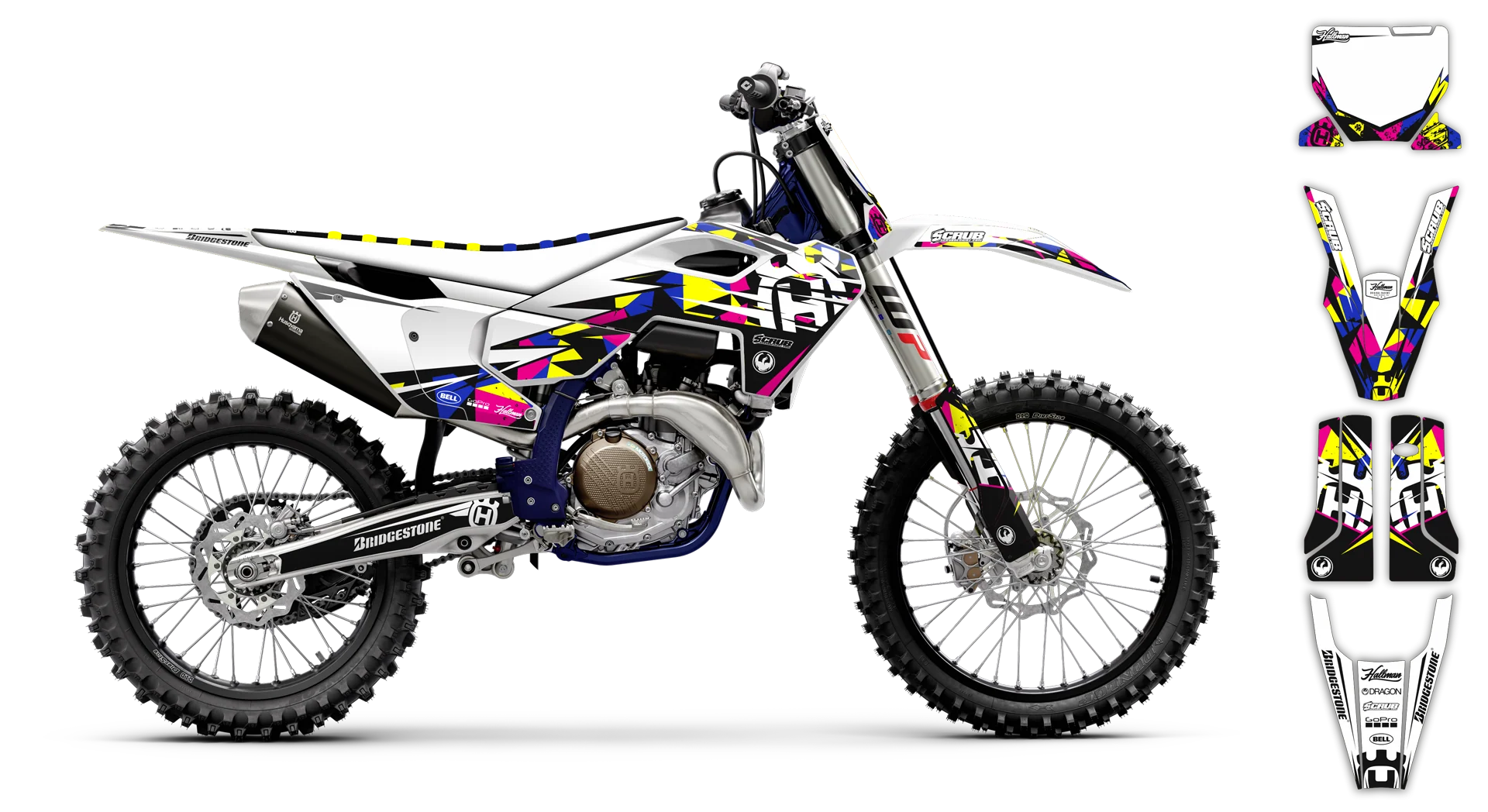 Graphics Kit - Husqvarna 14-> TC-FC-FX Series - 2023-2024 - H-SE1101 - R1