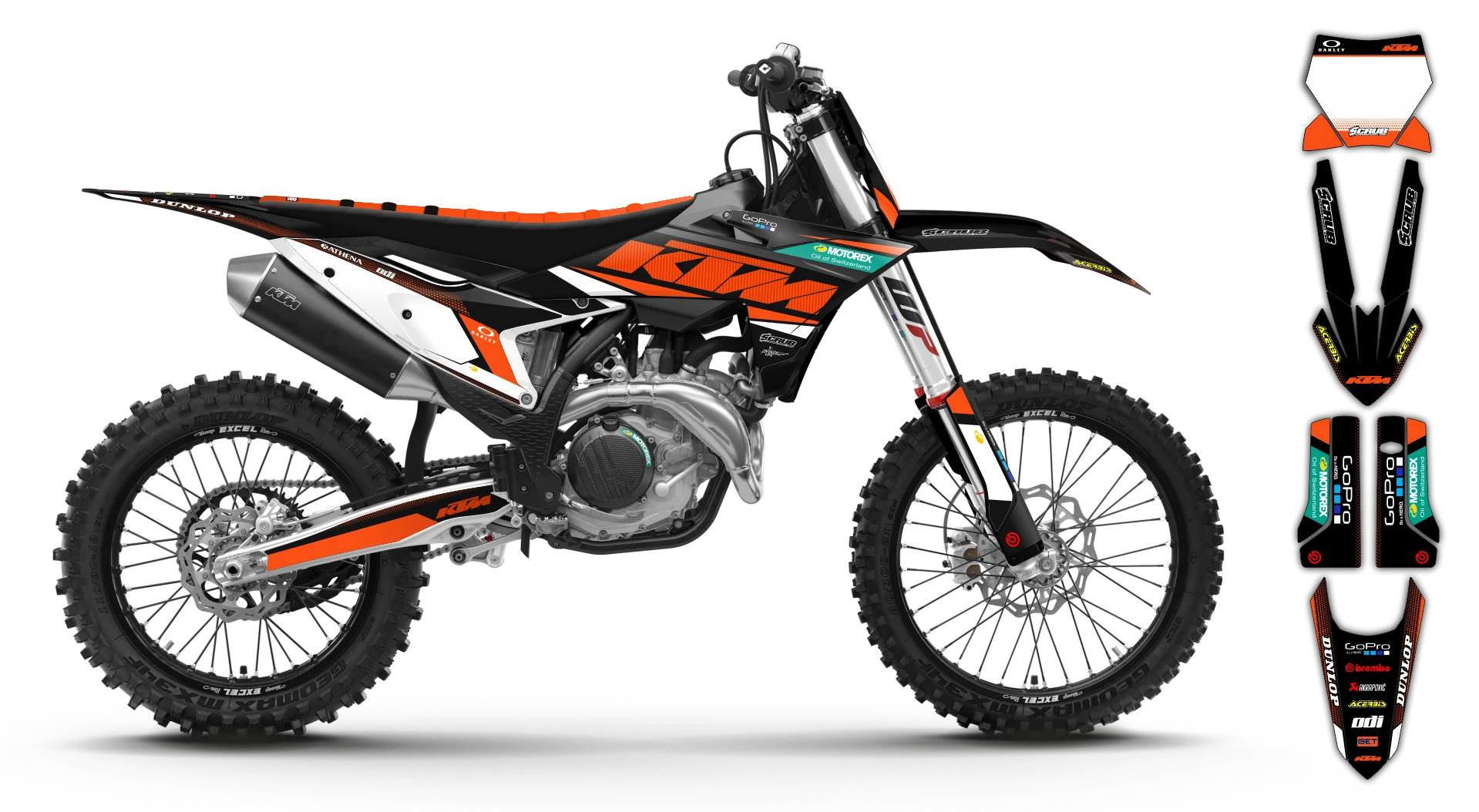 Graphics Kit - KTM - SX SX-F / XC XC-F - 2025 - K11 - R1