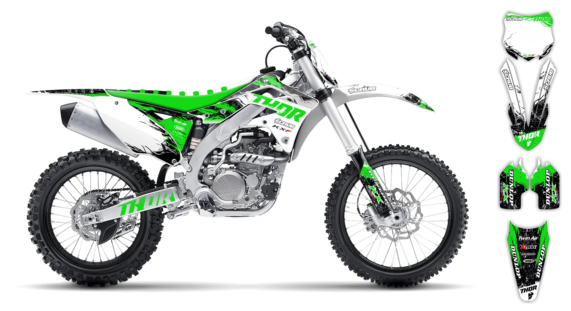 Graphics Kit - Kawasaki - KX 250F - 2009-2012 - Sledge - LE