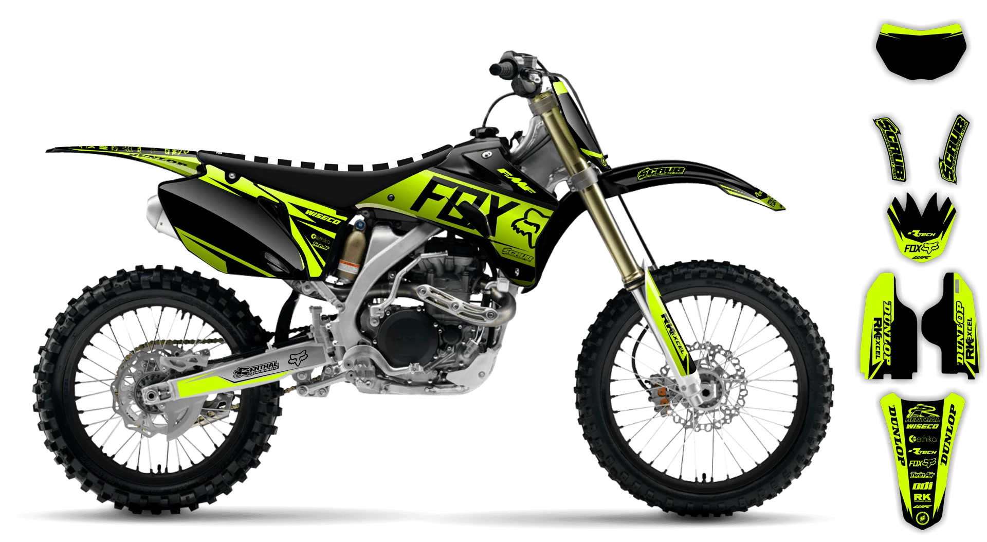 Graphics Kit - Yamaha - WR450F - 2007-2011 - Fluo Varnix - ST