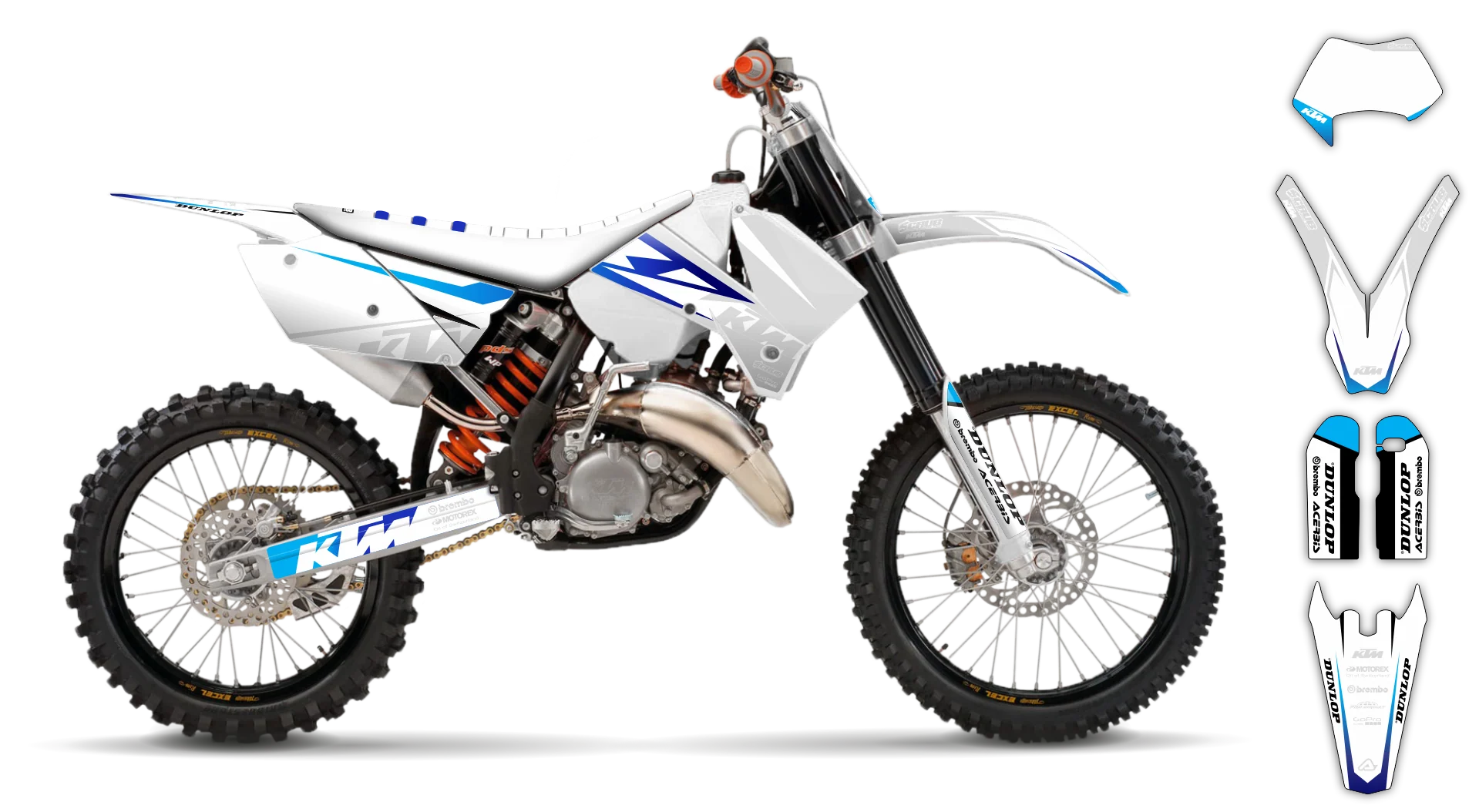 Graphics Kit - KTM - EXC EXC-F / XC-W XCF-W - 2005-2007 - K16 - R2