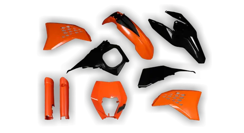 Plastics Kit - KTM - EXC EXC-F / XC-W XCF-W - 2008-2011 - Full Kit - Orange Black