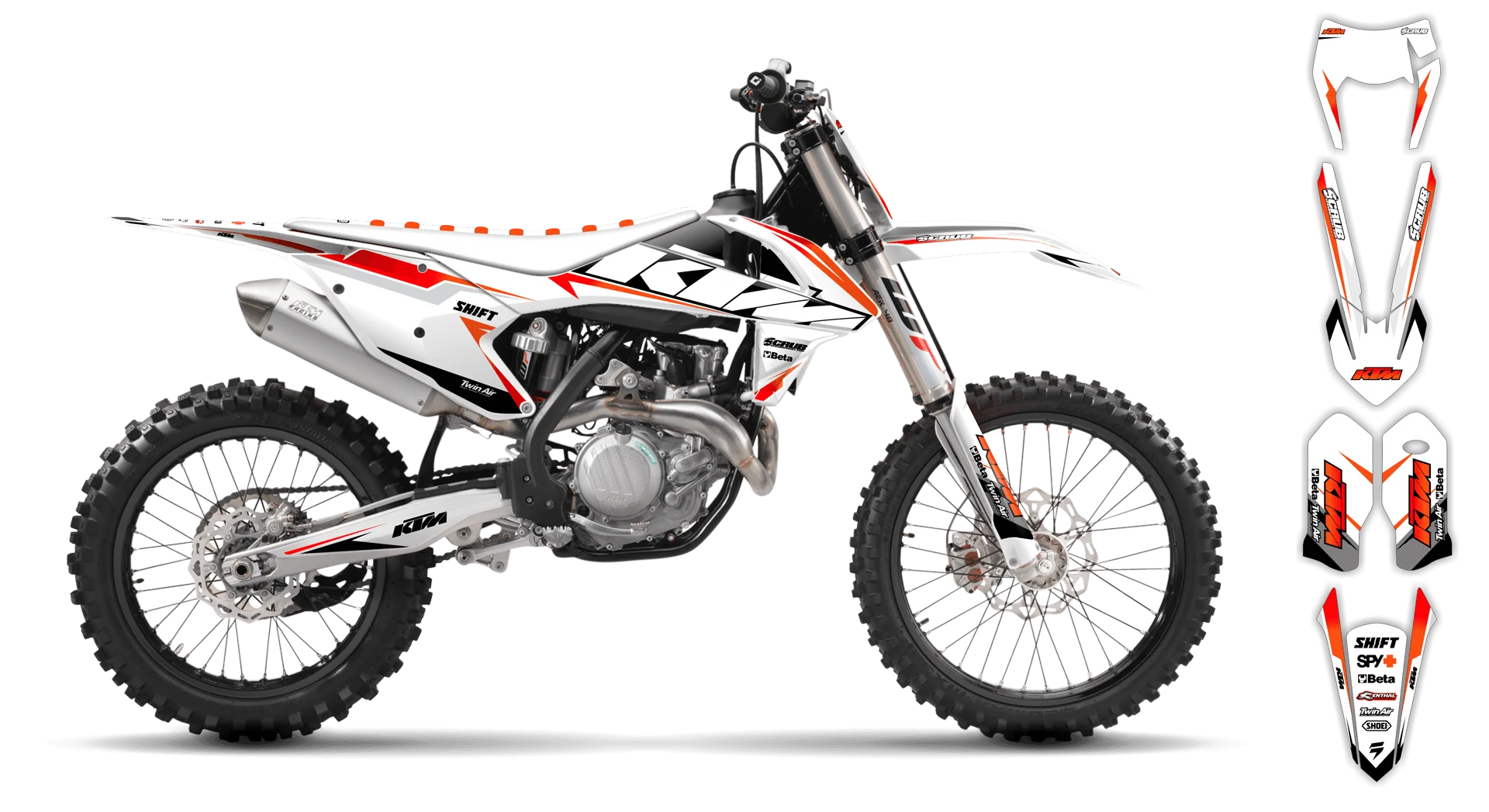 Graphics Kit - KTM - EXC EXC-F / XC-W XCF-W - 2017-2019 - K2 - R1