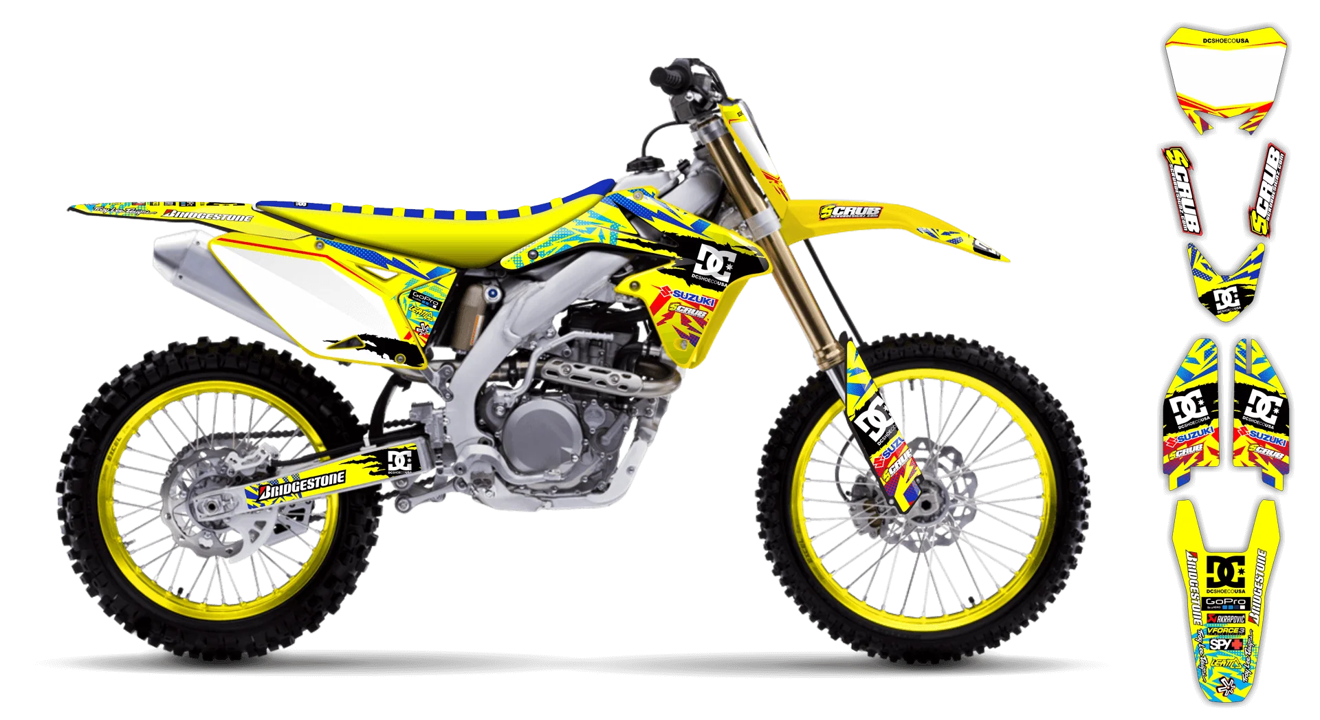 Graphics Kit - Suzuki - RMZ 450 - 2005-2006 - Kicker - ST