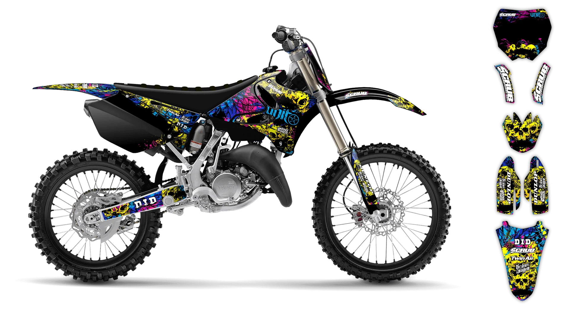 Graphics Kit - Yamaha - YZ 125 - 1991 - Wasabi - LE