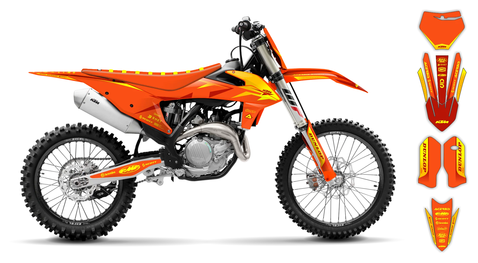 Graphics Kit - KTM - SX SX-F / XC XC-F - 2019-2022 - K19 - R1
