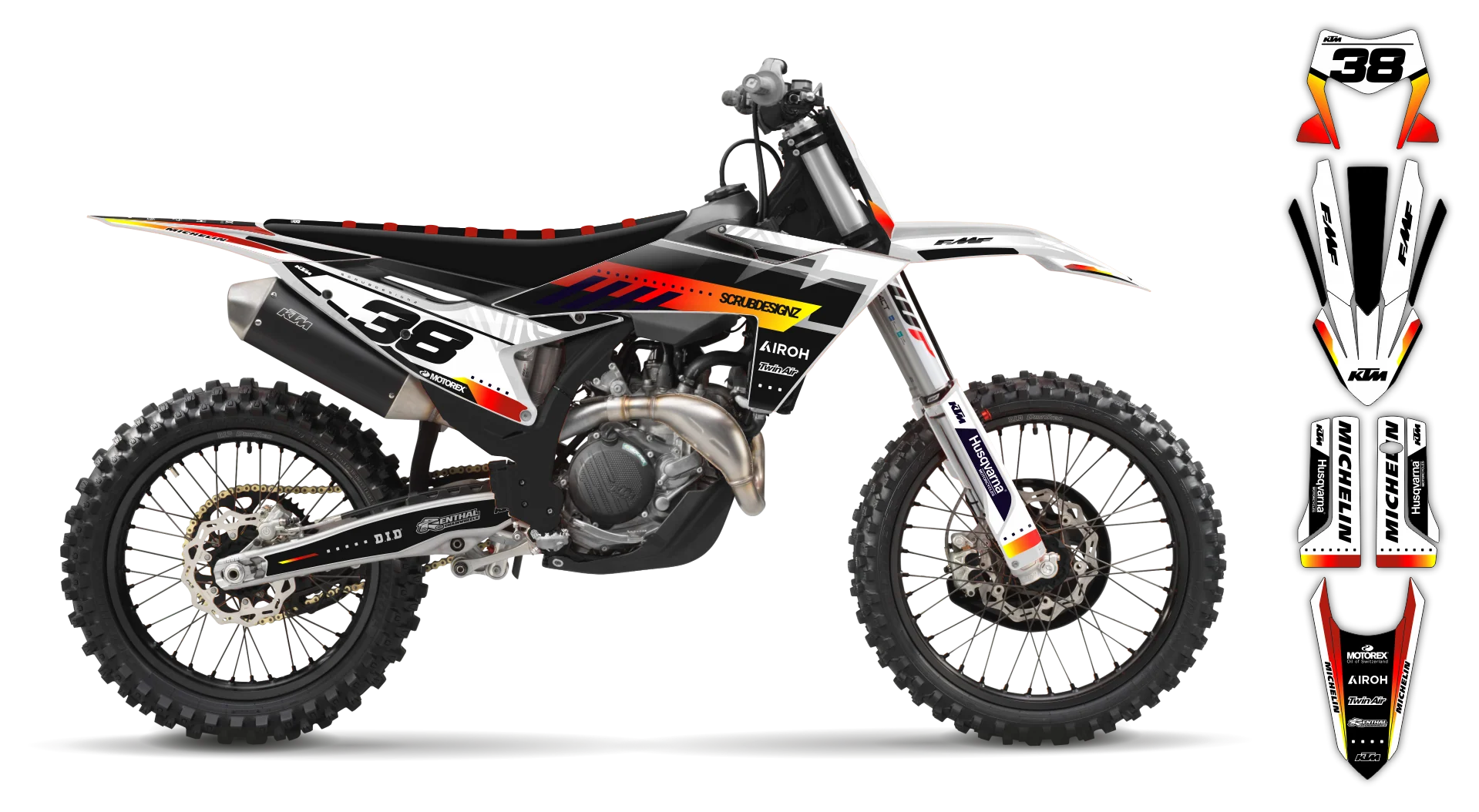 Graphics Kit - KTM - EXC EXC-F / XC-W XCF-W - 2024-2025 - Slide - LE