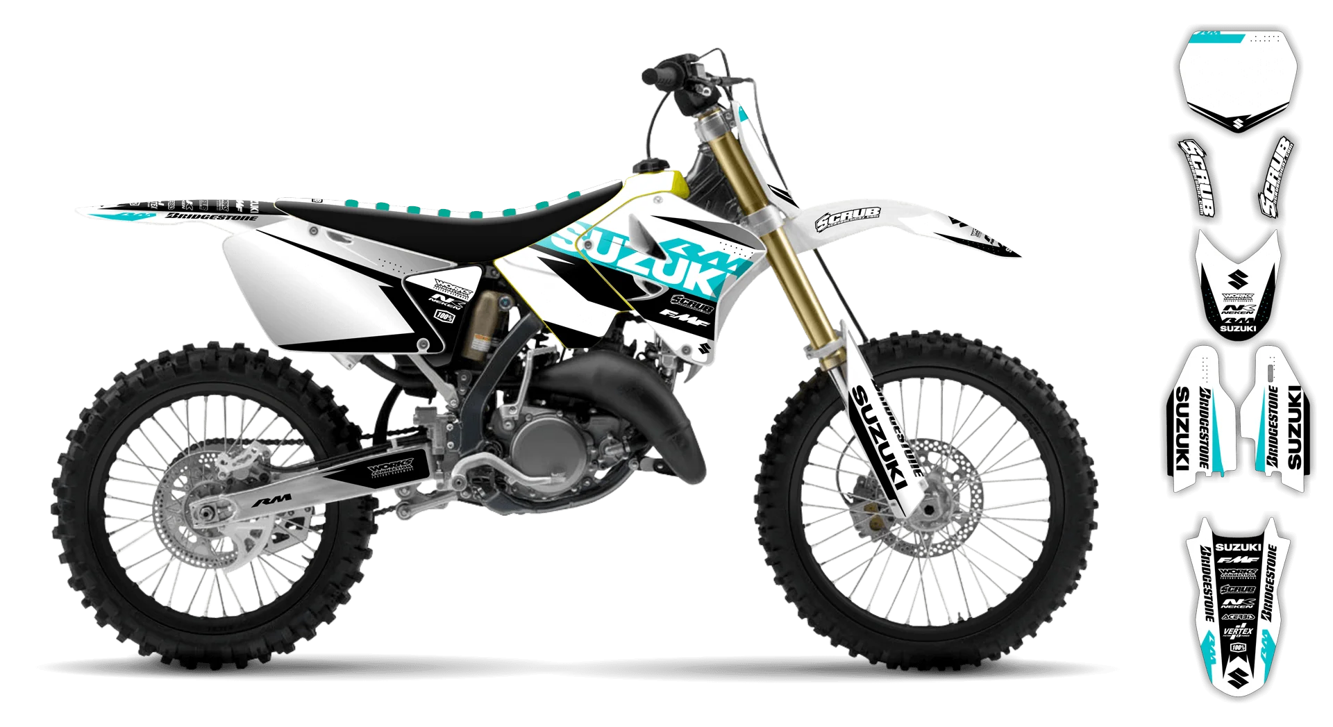 Graphics Kit - Suzuki - RM 85 Restyle - 2002-2024 - SE1019 - R1