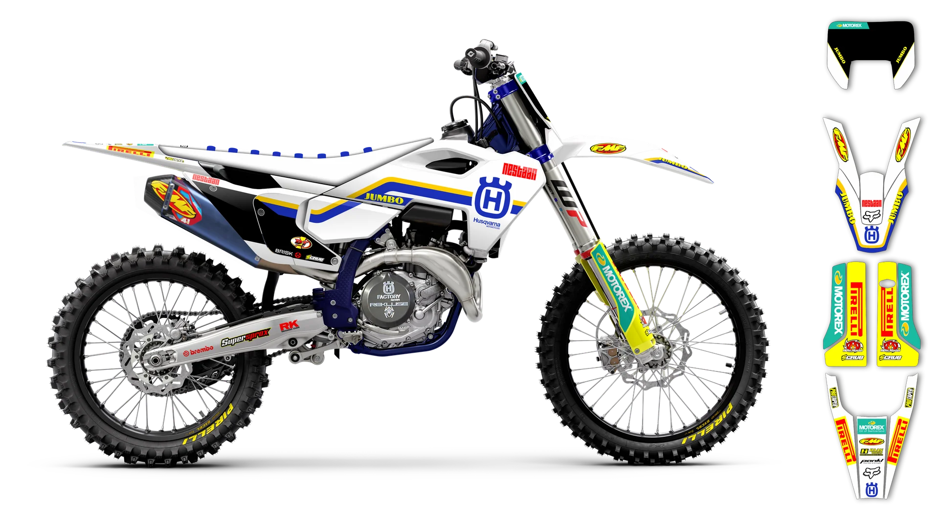 Graphics Kit - Husqvarna 14-> TE-FE Series - 2024 Heritage - Factory Replica 6 - LE