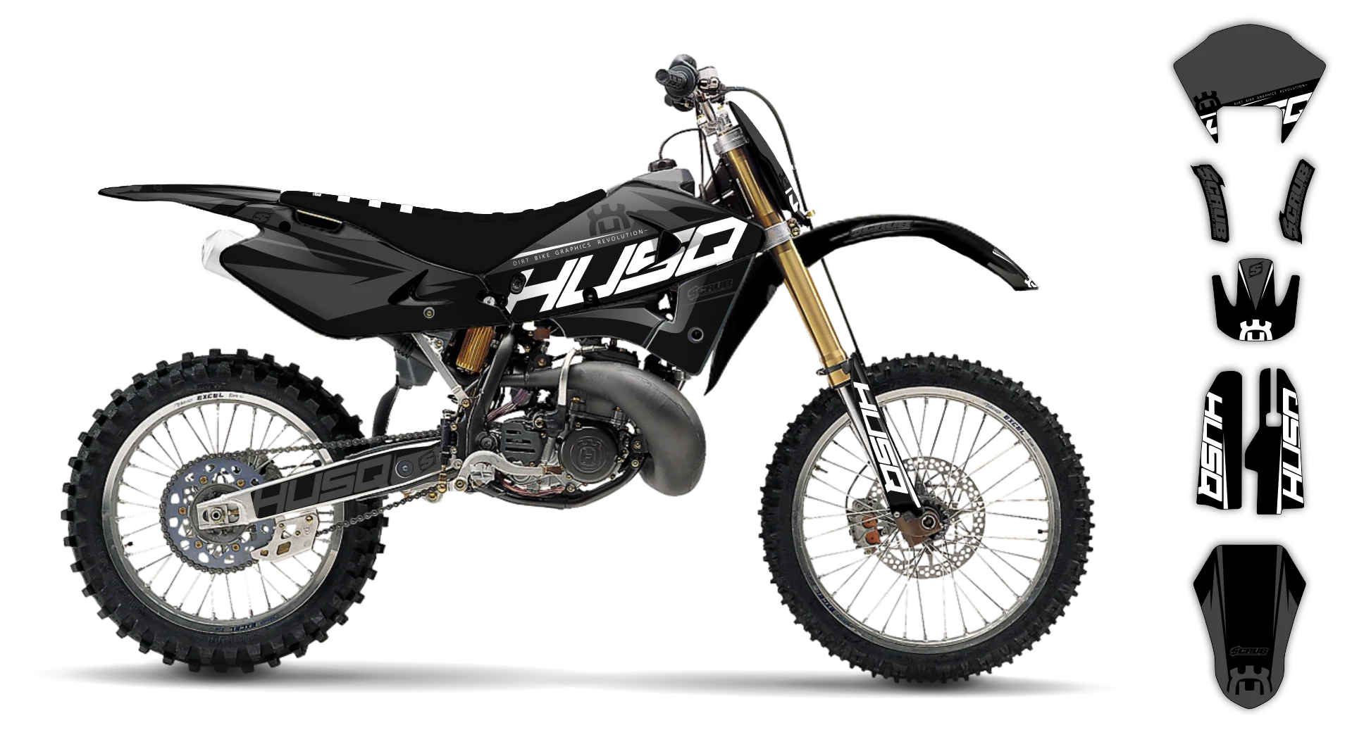 Graphics Kit - Husqvarna 97-04 - SMS-125 - 2002-2004 - H-SE1089 - R1