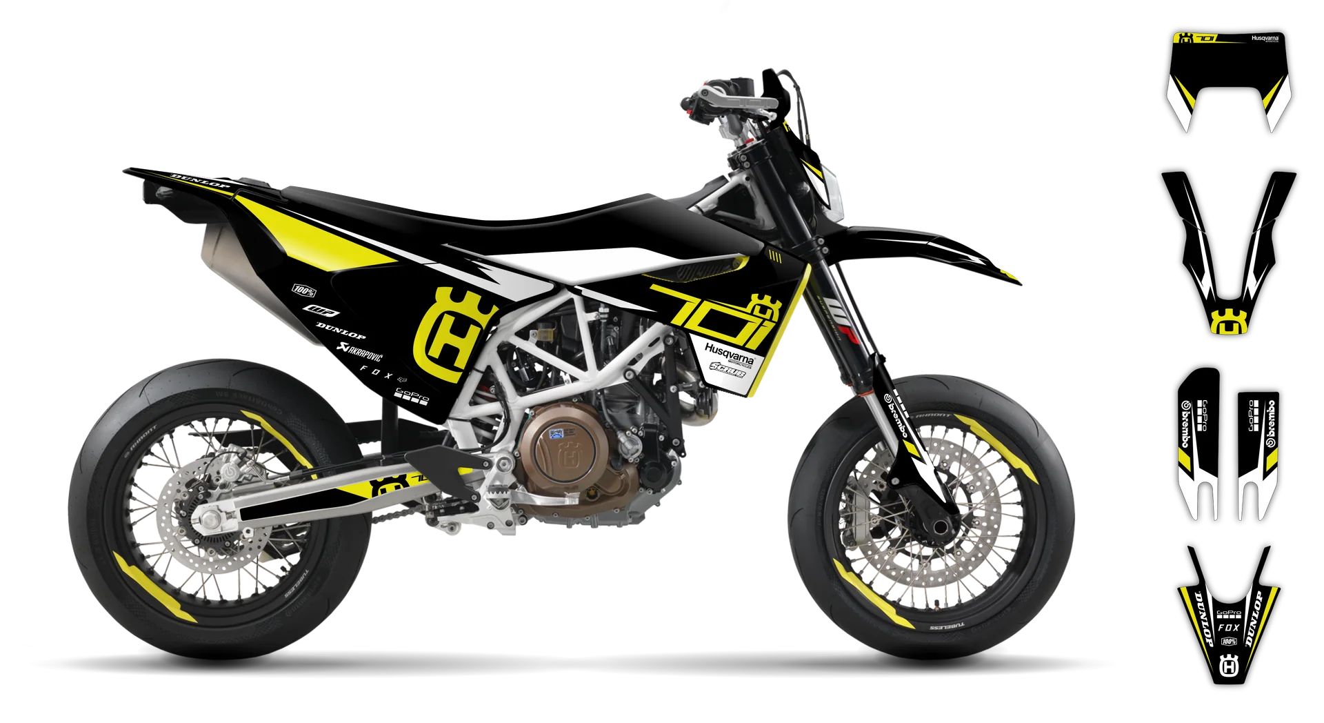 Graphics Kit - Husqvarna 14-> EN 701 - 2016-2024 - H-SE1081 - LE