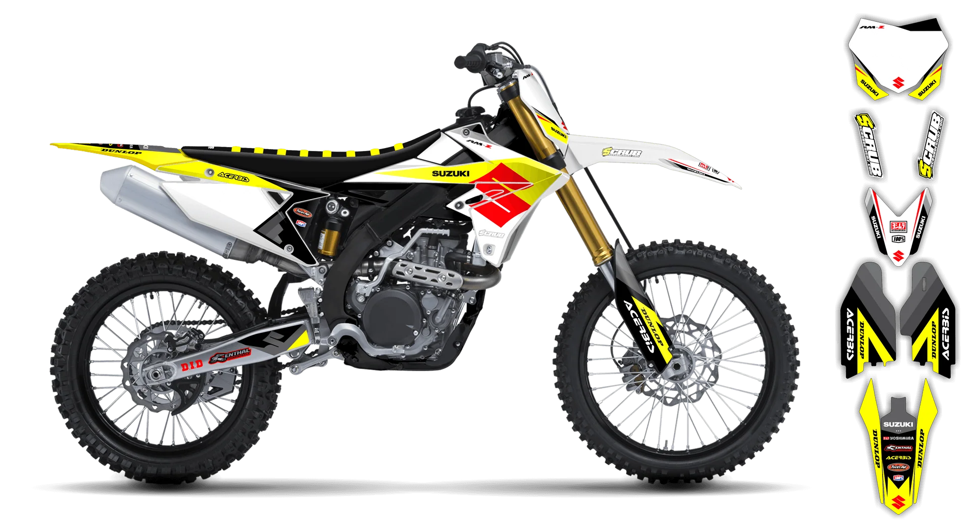 Graphics Kit - Suzuki - RMZ 250 - 2019-2025 - Misty - R1