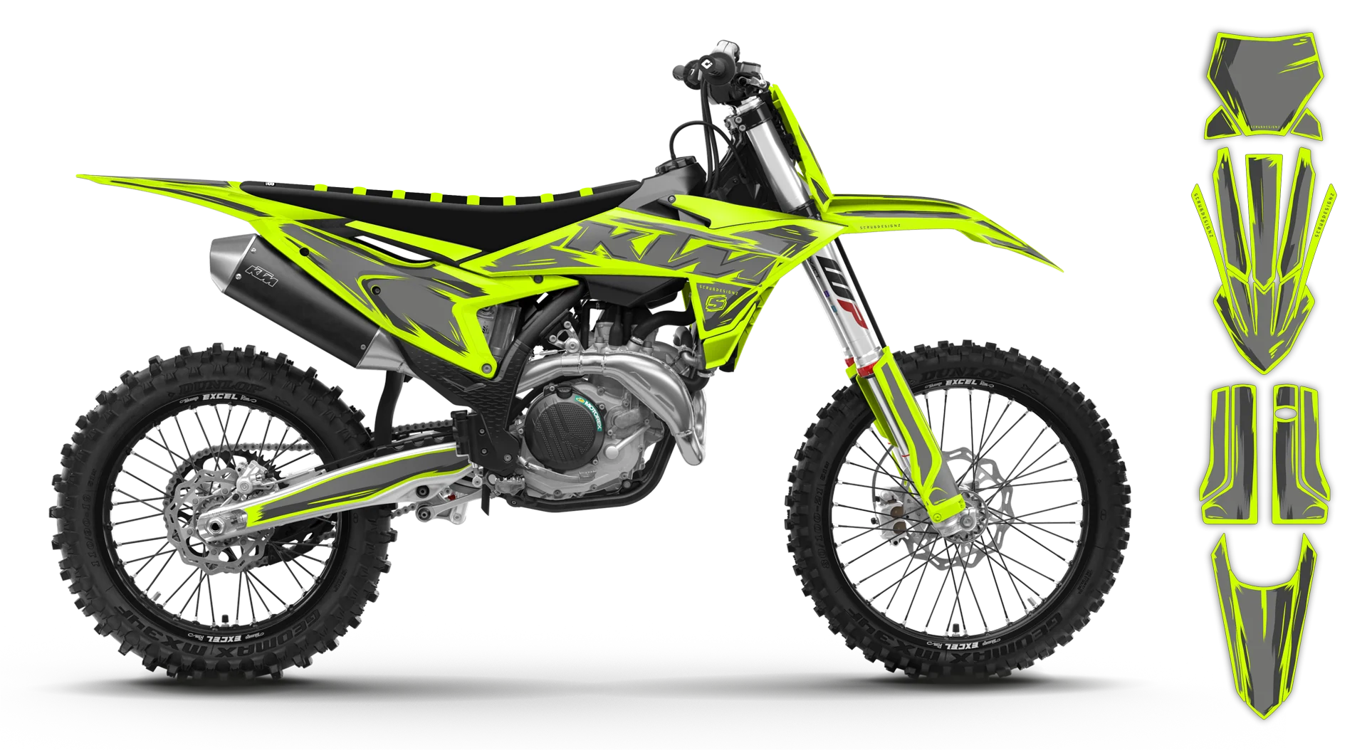 Graphics Kit - KTM - SX SX-F / XC XC-F - 2025 - Fluo Artlex - R2